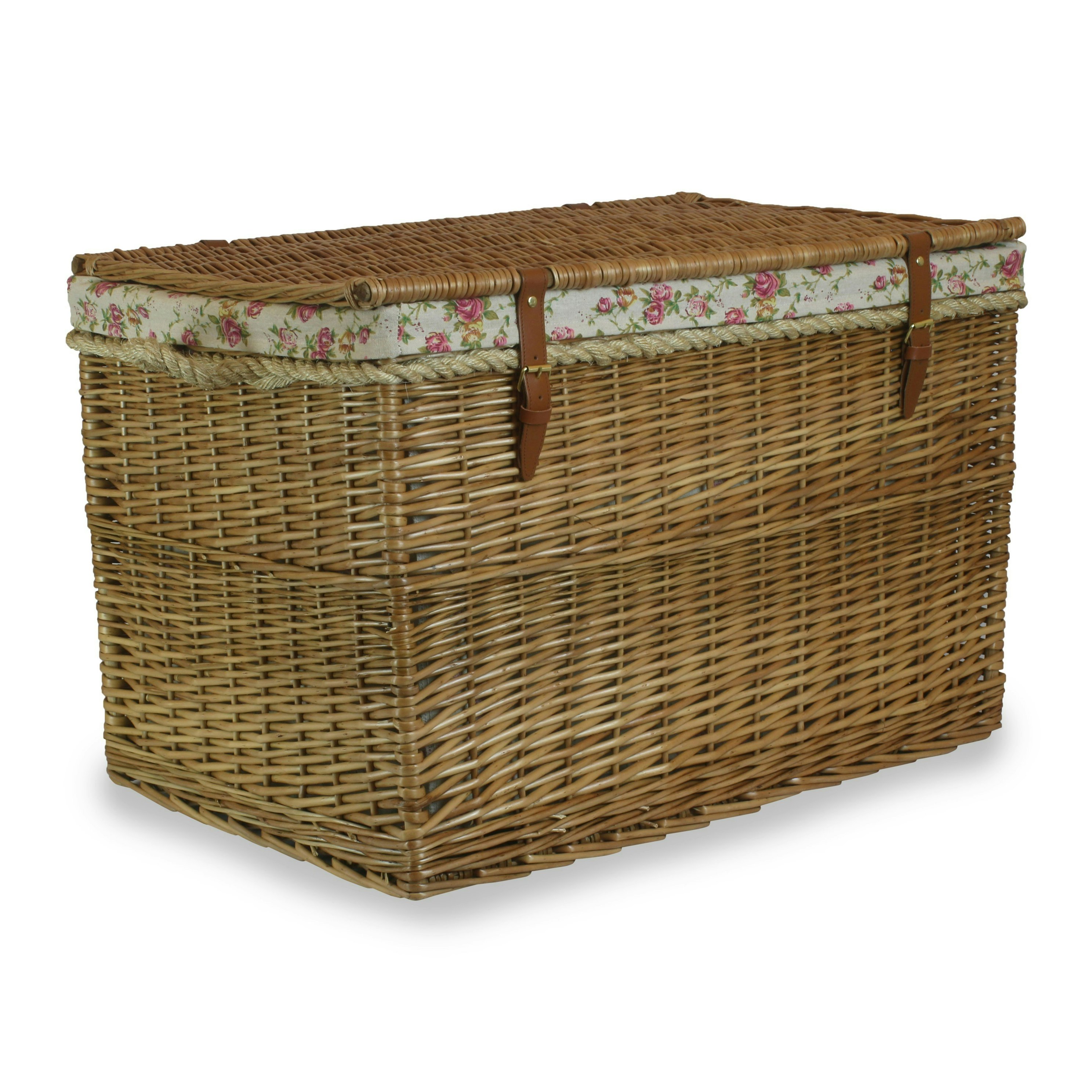 Rackhams Light Large Steamed Wicker Storage Basket - Garden Roase