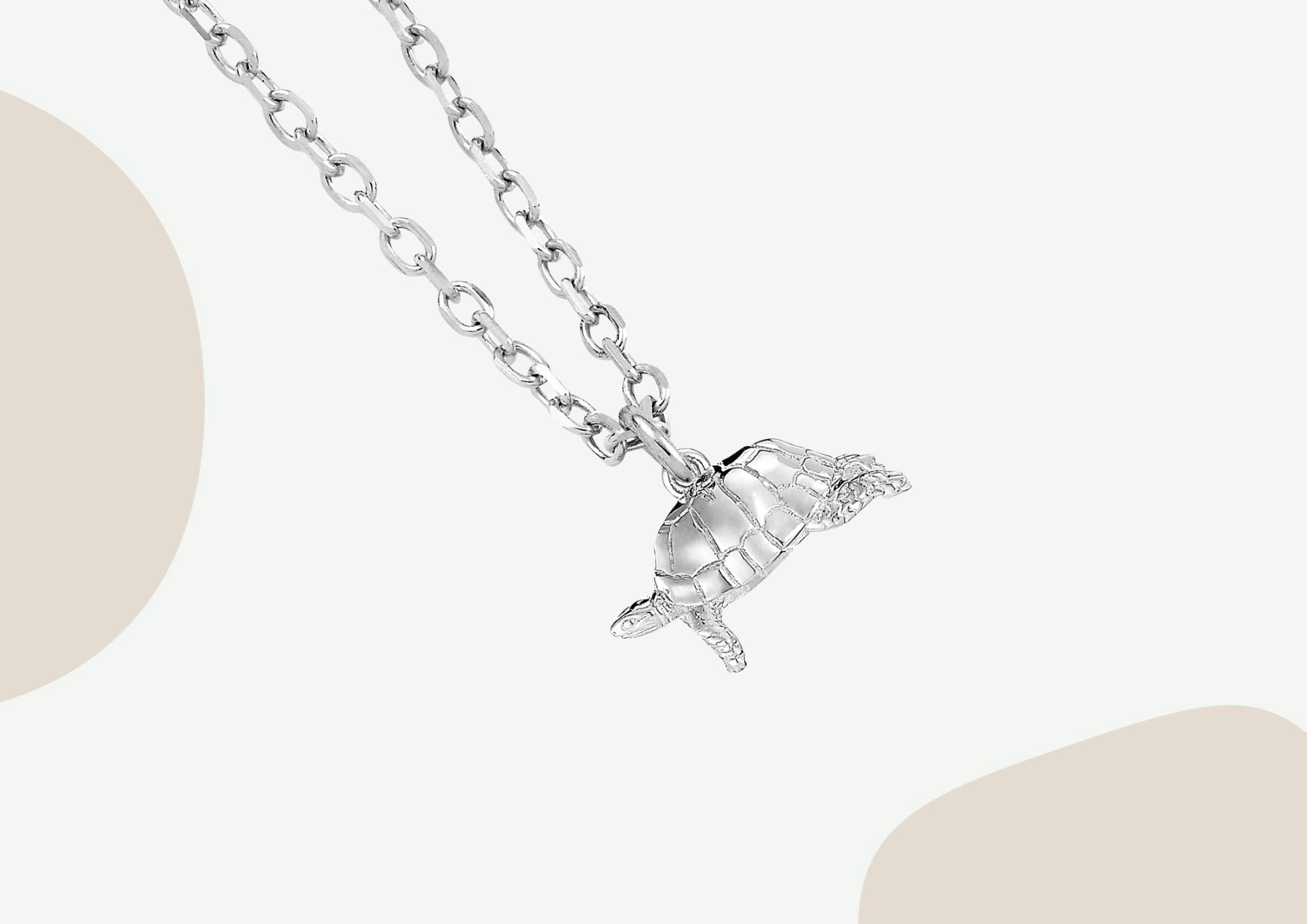 Mylee London Silver Tortoise Necklace - Personalised - No