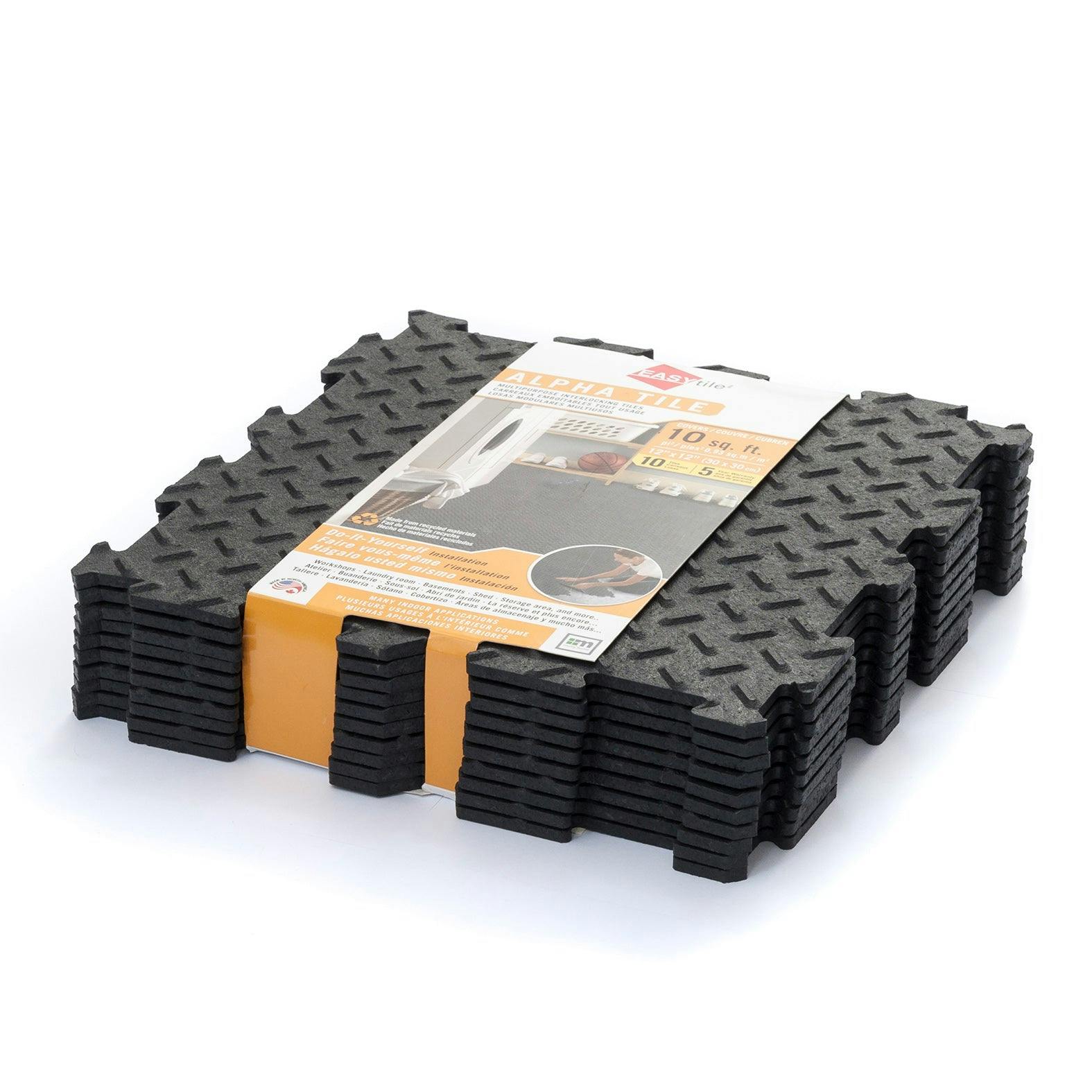 Nicoman Alpha Tile Interlocking Recycled Rubber Floor Tile 30Cm X 30Cm - Pack Of 40