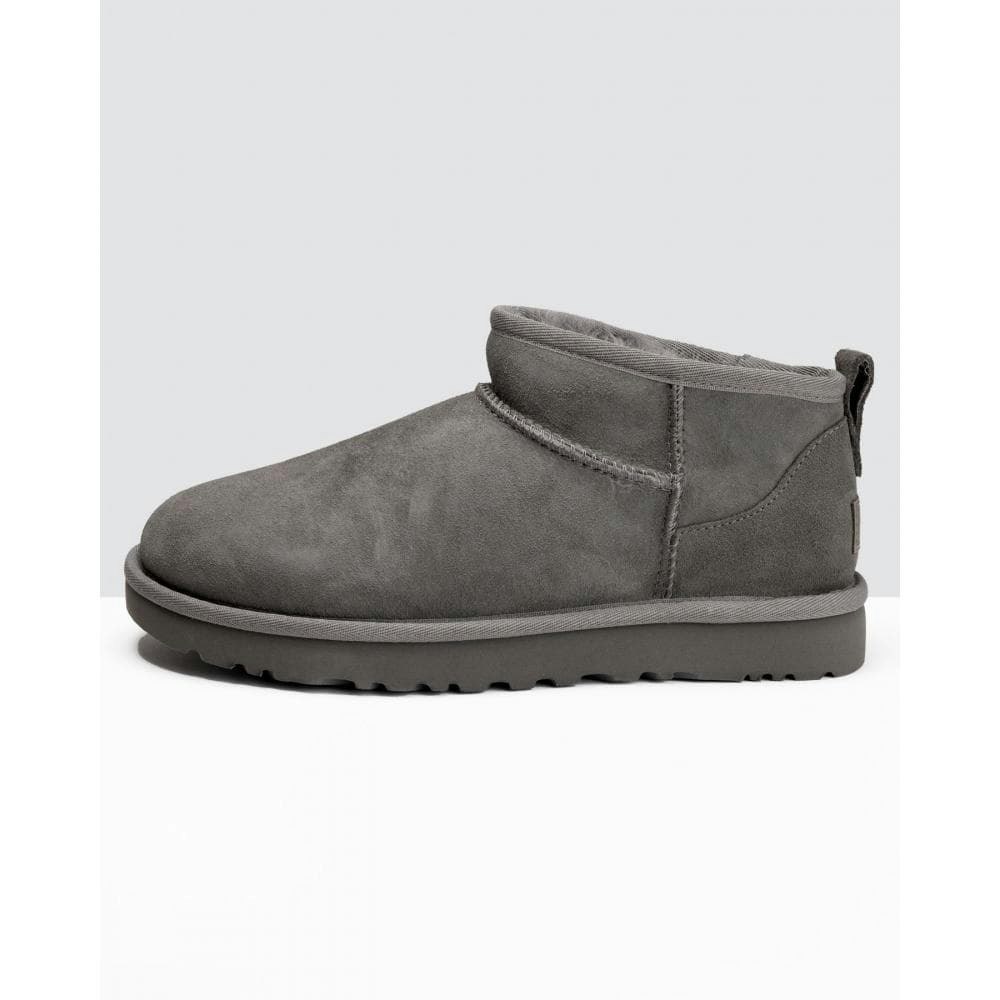 Ugg Women's Grey Classic Ultra Mini Boot - Uk7 Eu40 Us9