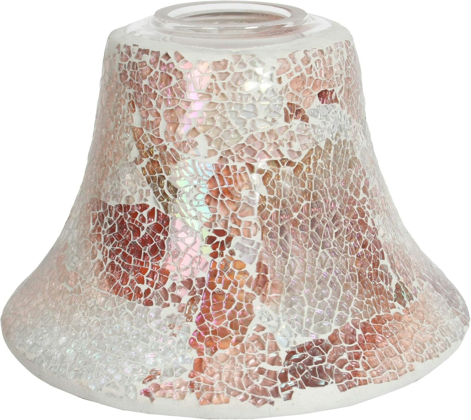Rackhams Light Natural Crackle Lustre Candle Jar Shade 16Cm