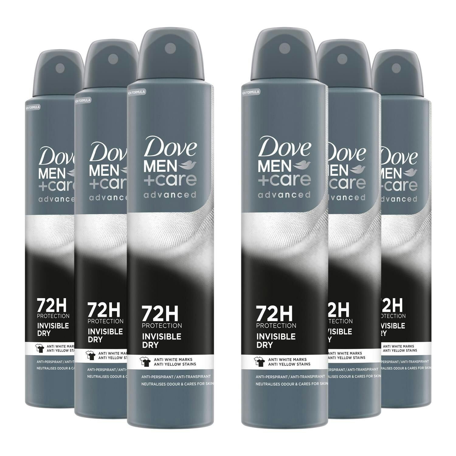 Dove Men's Grey 3X 'Anti-Perspirant' +Care Invisible Dry Deo, 200Ml In - Image 9