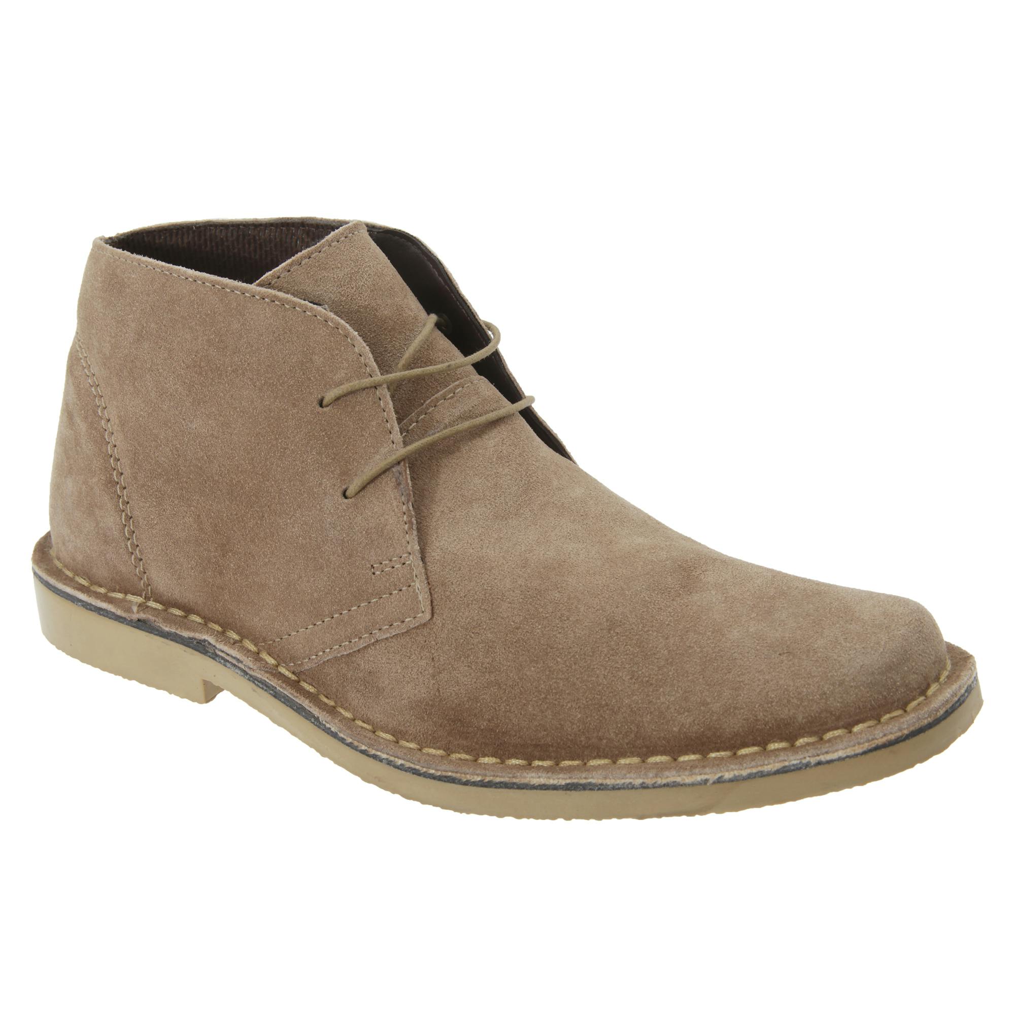 Roamers Men's Real Suede Classic Desert Boots - Sand - 11 Uk - Sand - 90% Leather/5% Tpr/5% Textile
