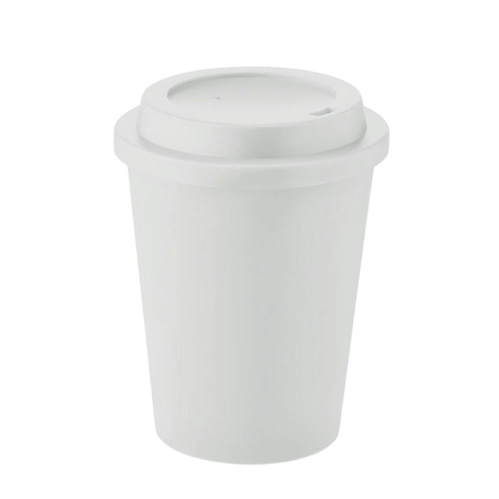 Rackhams White Nola Polypropylene Double Wall 300Ml Tumbler - One Size - 100% Mixed