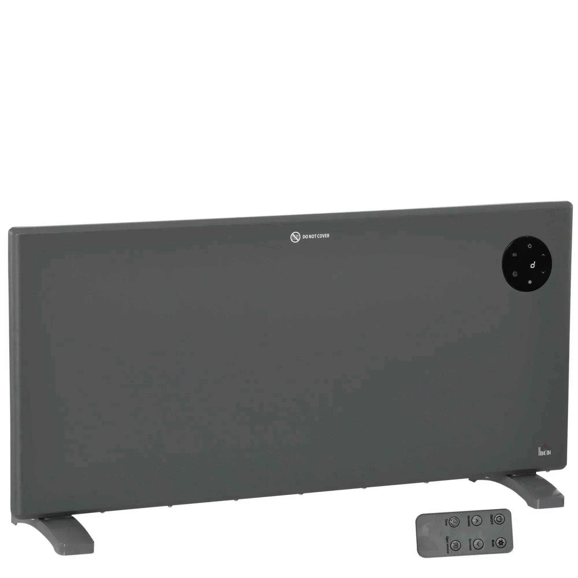 Homcom 2000W Electric Convector Heater, Quiet Space Heater With Led Display, Grey - Image 6