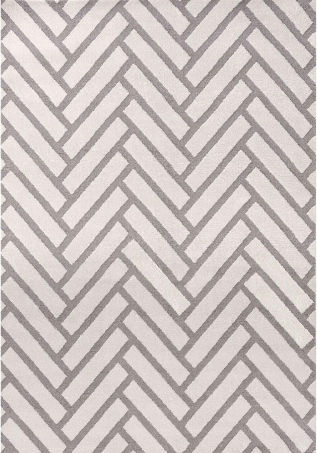 Rackhams Grey Loft Chevron Rug - 120X170 Cm