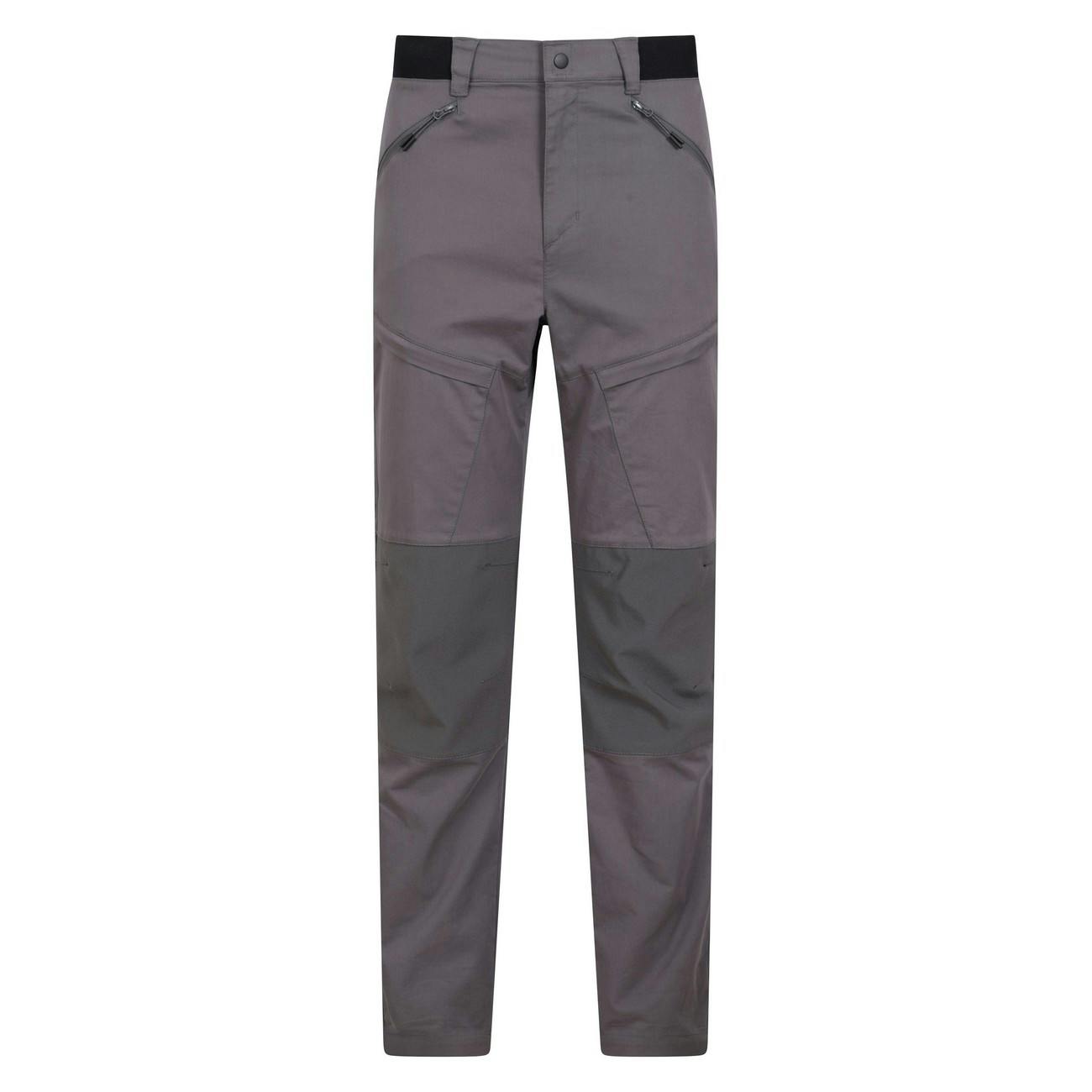 Mountain Warehouse Men's Jungle Hiking Trousers - Charcoal - 36R - Charcoal - 70% Cotton/20% Elastane/10% Polyester