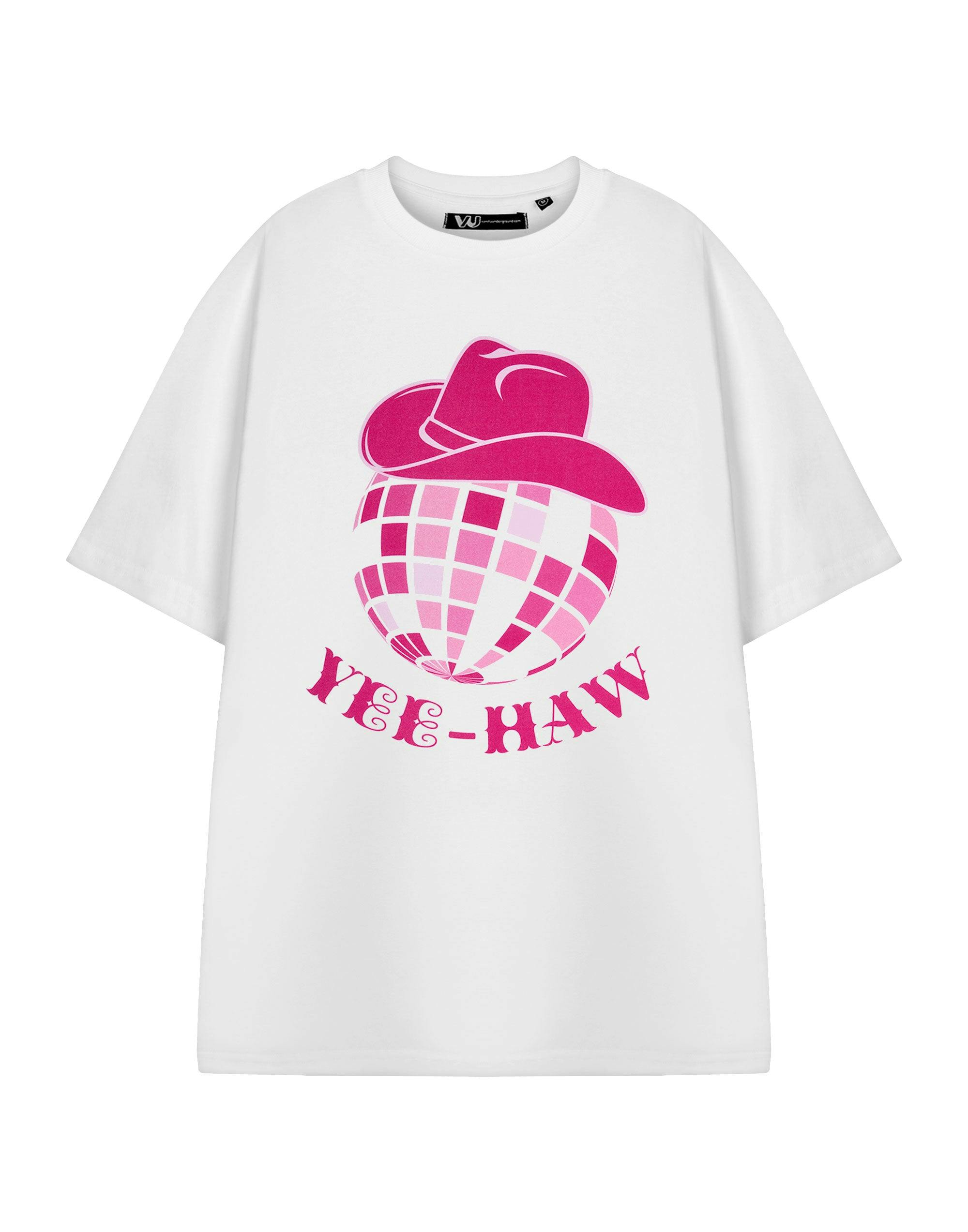 Vanilla Underground Women's White Show Me The Merch Yee-Haw Short Sleeved T-Shirt - Small