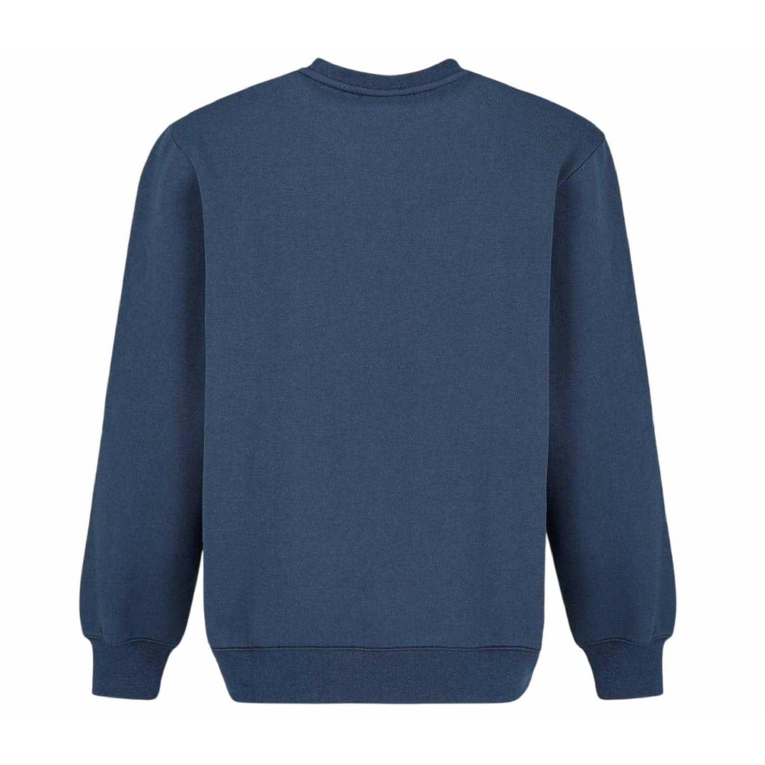 Slazenger Men's Blue Fleece Crew Neck Sweatshirt - Steel - Xxl - Steel - 65% Polyester/35% Cotton