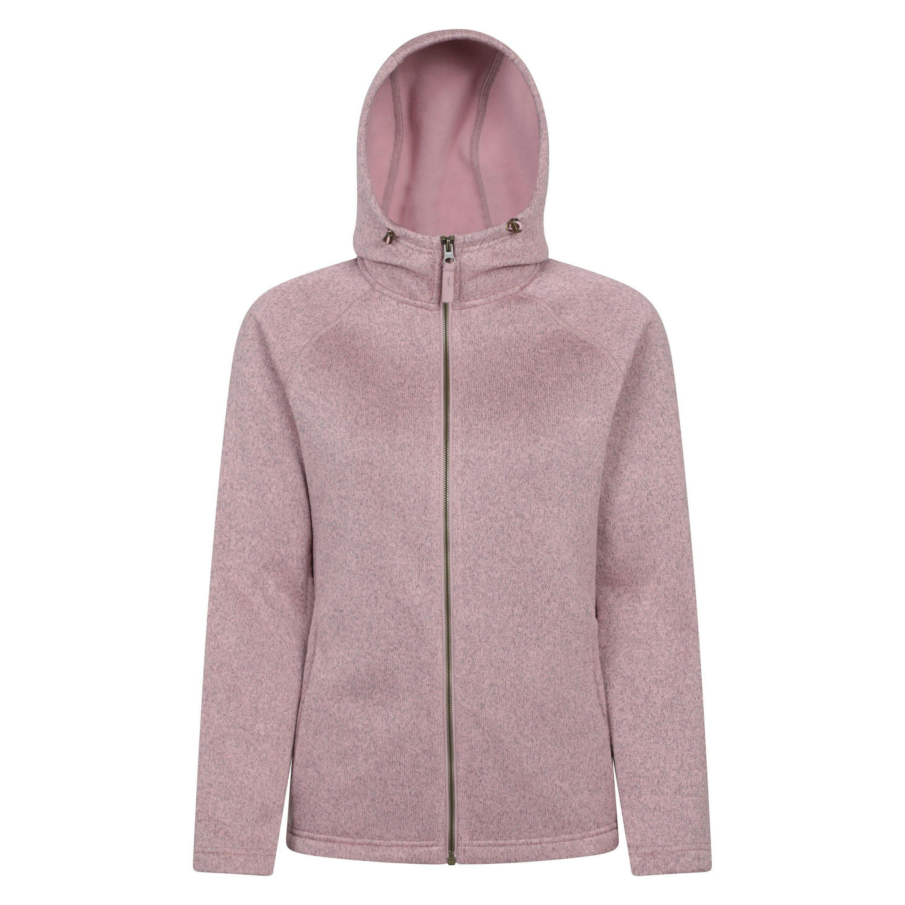 Mountain Warehouse Women's Pink Nevis Full Zip Hoodie - Pale - Pale - 20 Uk - 100% Polyester