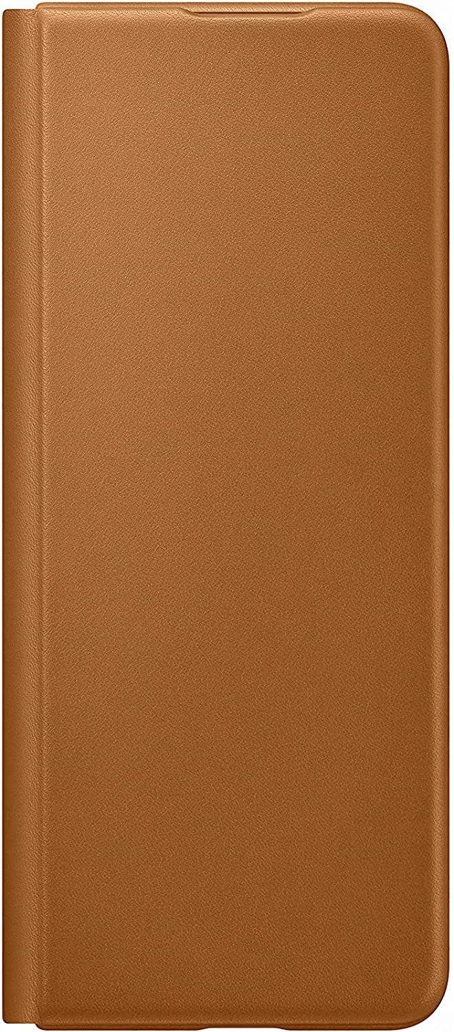Samsung Brown Galaxy Z Fold 3 Leather Flip Cover - Ef-Ff926laegww