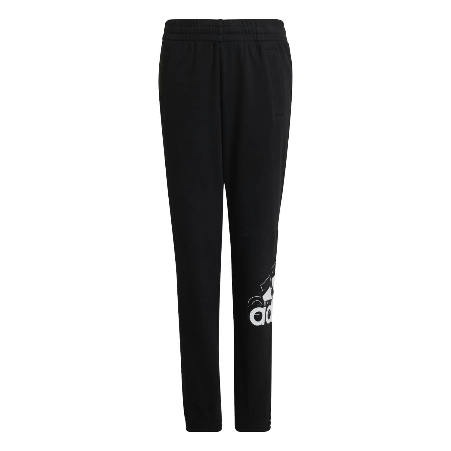 Adidas Black Junior French Terry Cotton Sweatpants Joggers Hp0806 - 164 13-14 Years