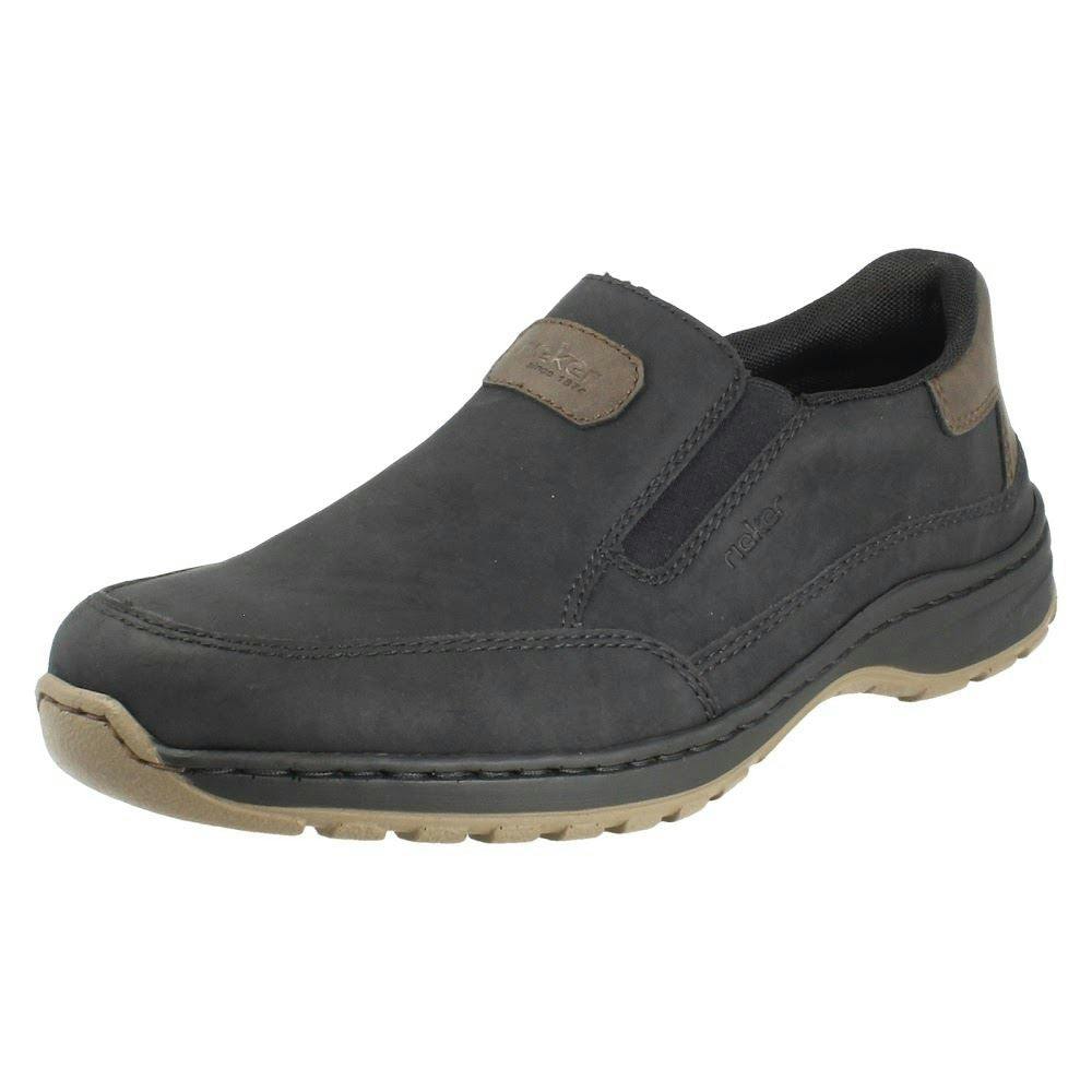 Rieker Men's Black Extra Wide Fit Removable Insoles Casual Shoes 03365 - Uk 7.5