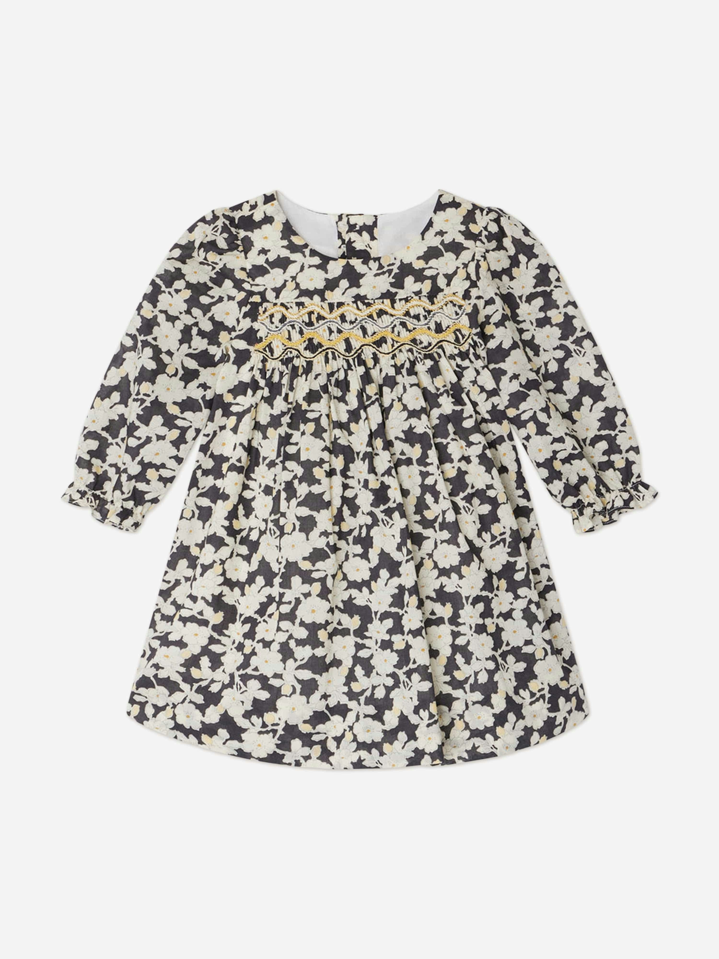 Bonpoint Women's Black Baby Girls Floral Jailys Dress In - 18 Months