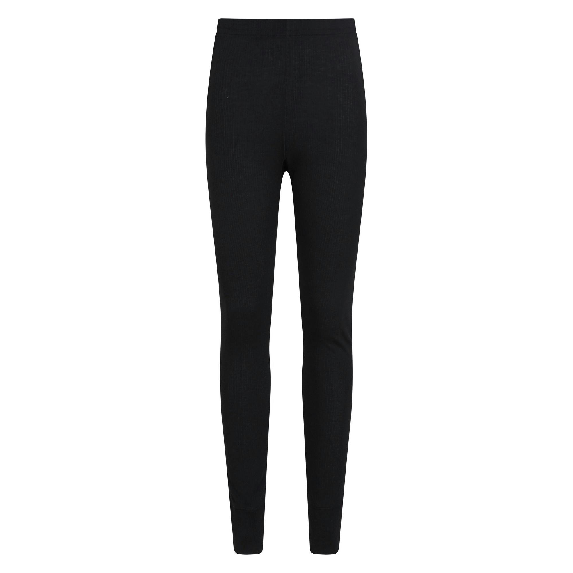 Mountain Warehouse Women's Black Talus Base Layer Bottoms - 14 Uk - 100% Polyester
