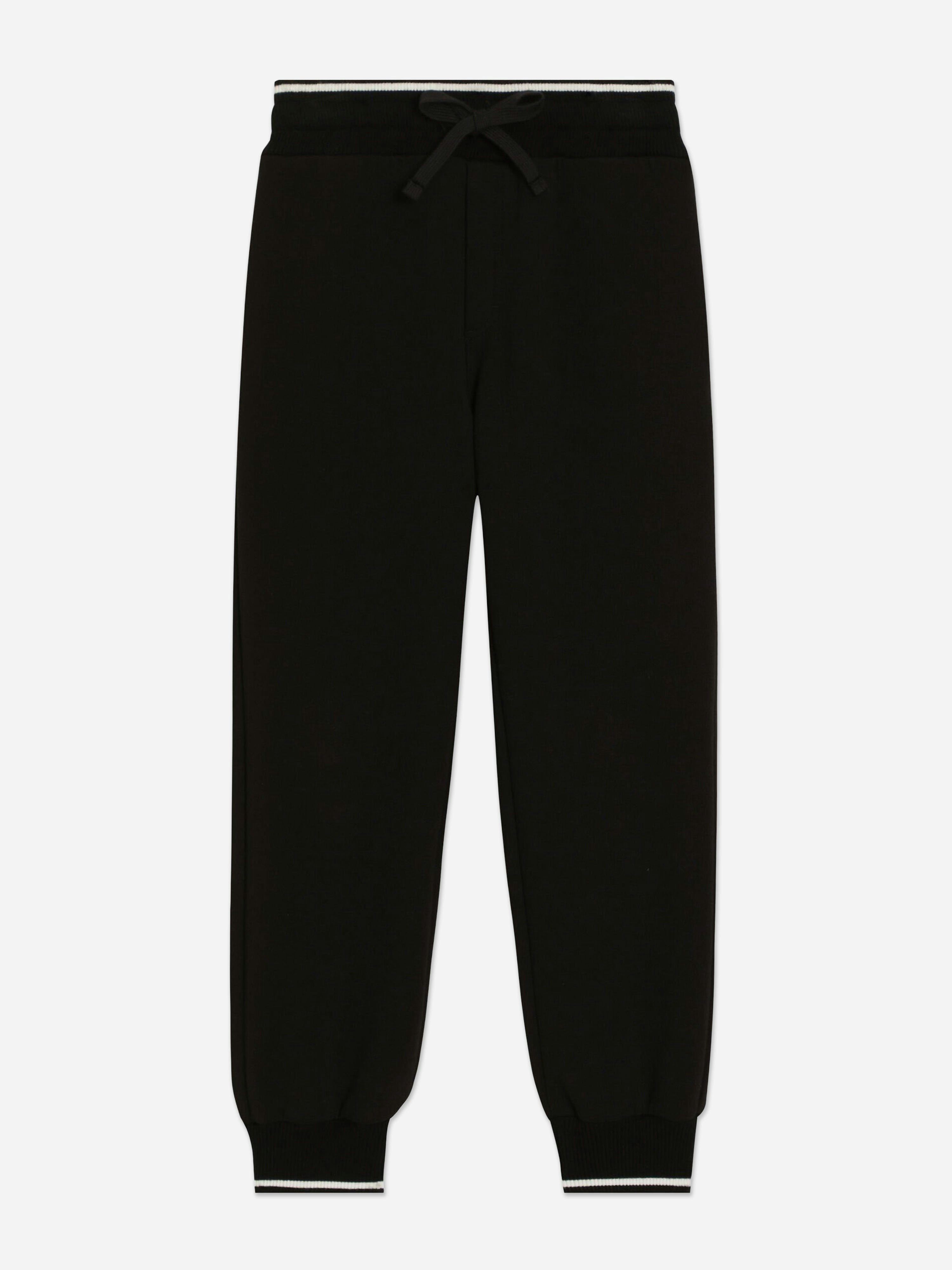 Dolce & Gabbana Kids Boys Black Dolce & Gabbana Logo Joggers In - 4 Yrs