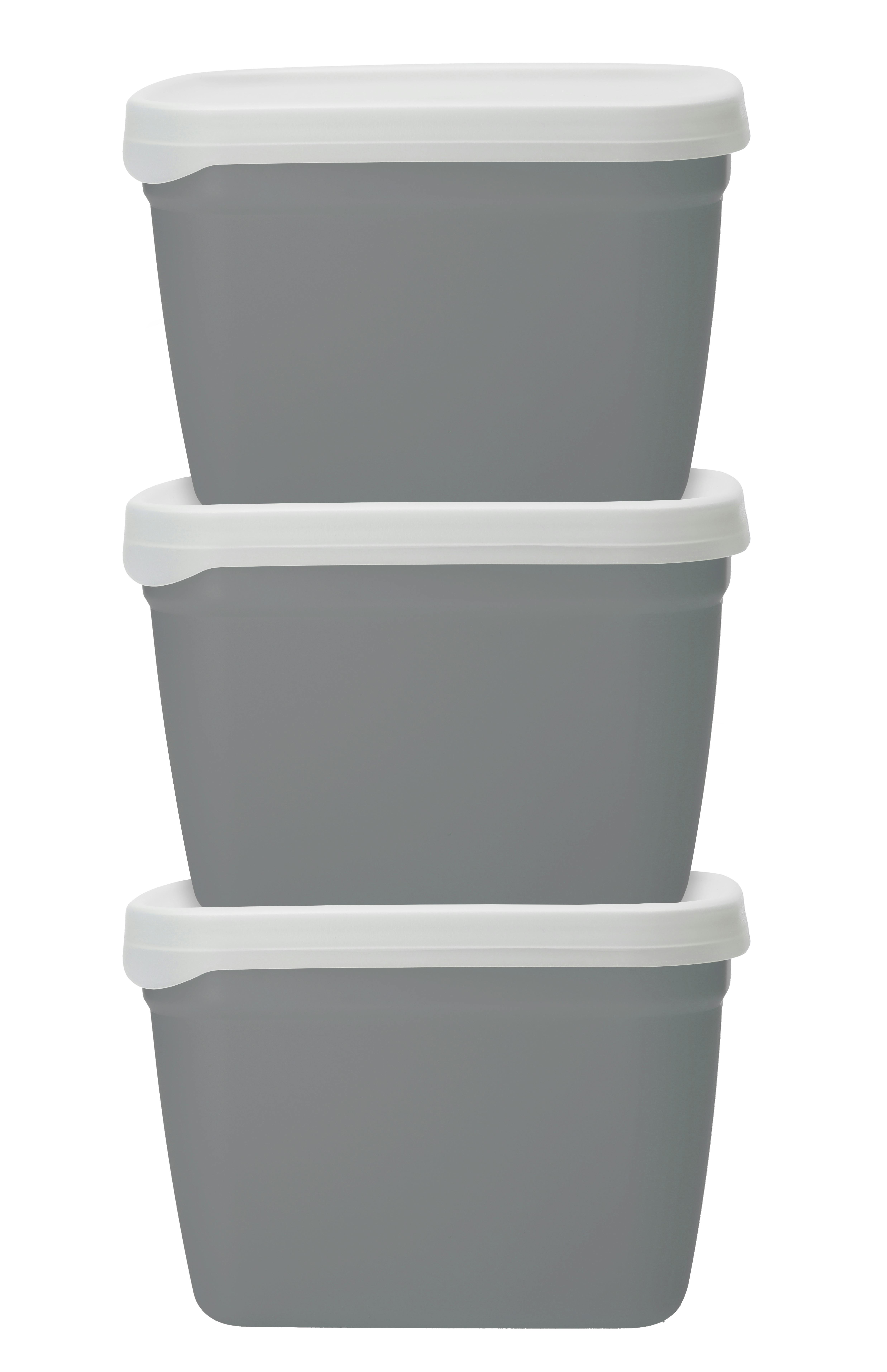 Plastic Food Storage Container - Set of 3 Containers and 3 Lids - Image 3