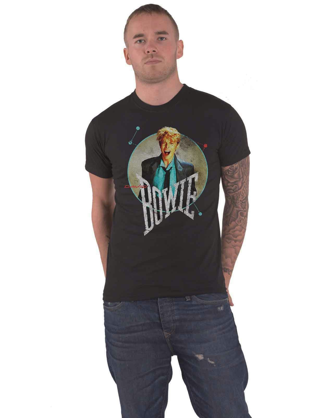 Paradiso Clothing Unisex Black David Bowie Lets Dance Circle Scream T Shirt - L