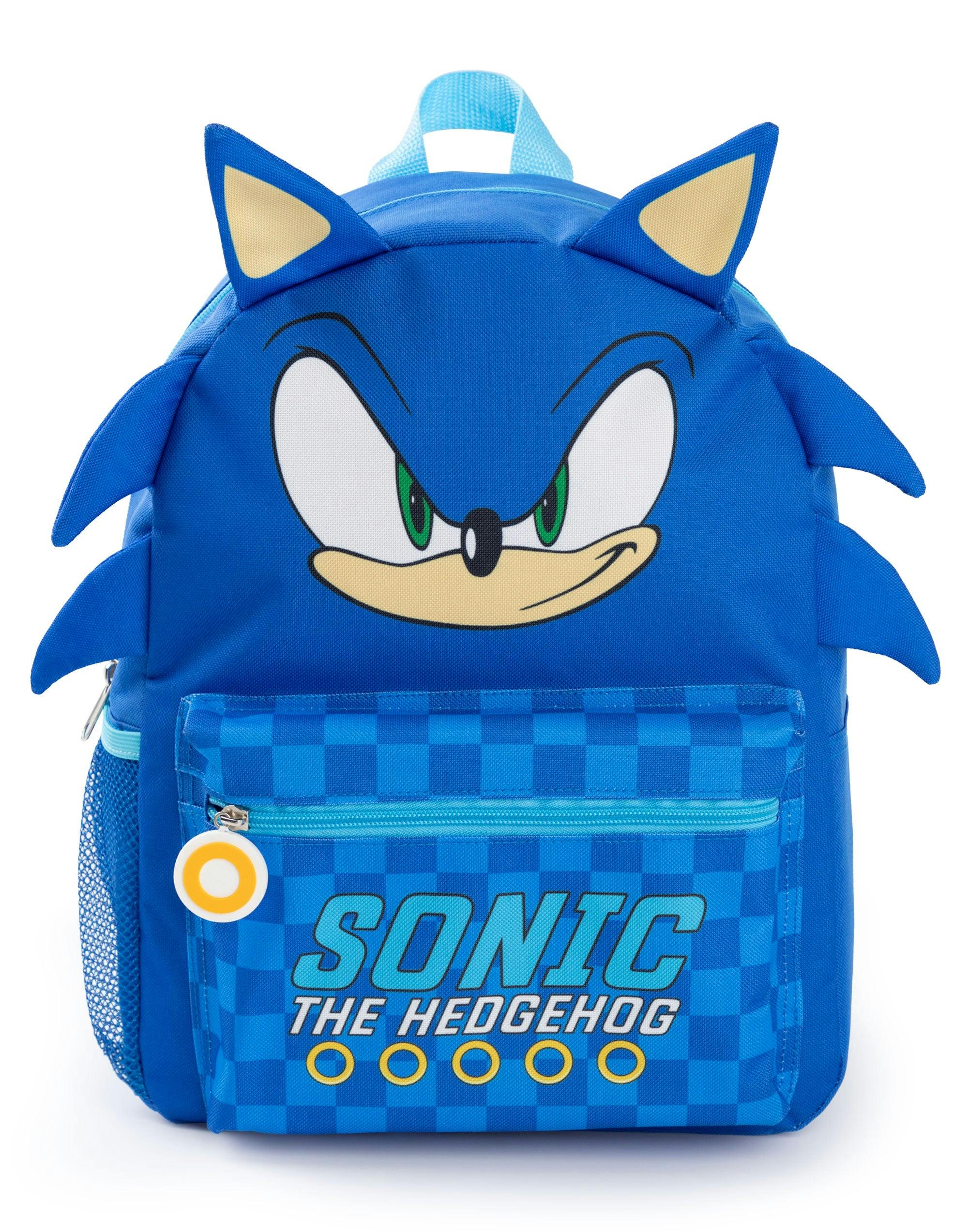 Vanilla Underground Unisex Blue Sonic The Hedgehog Kids 3D Novelty Head Backpack (One Size)