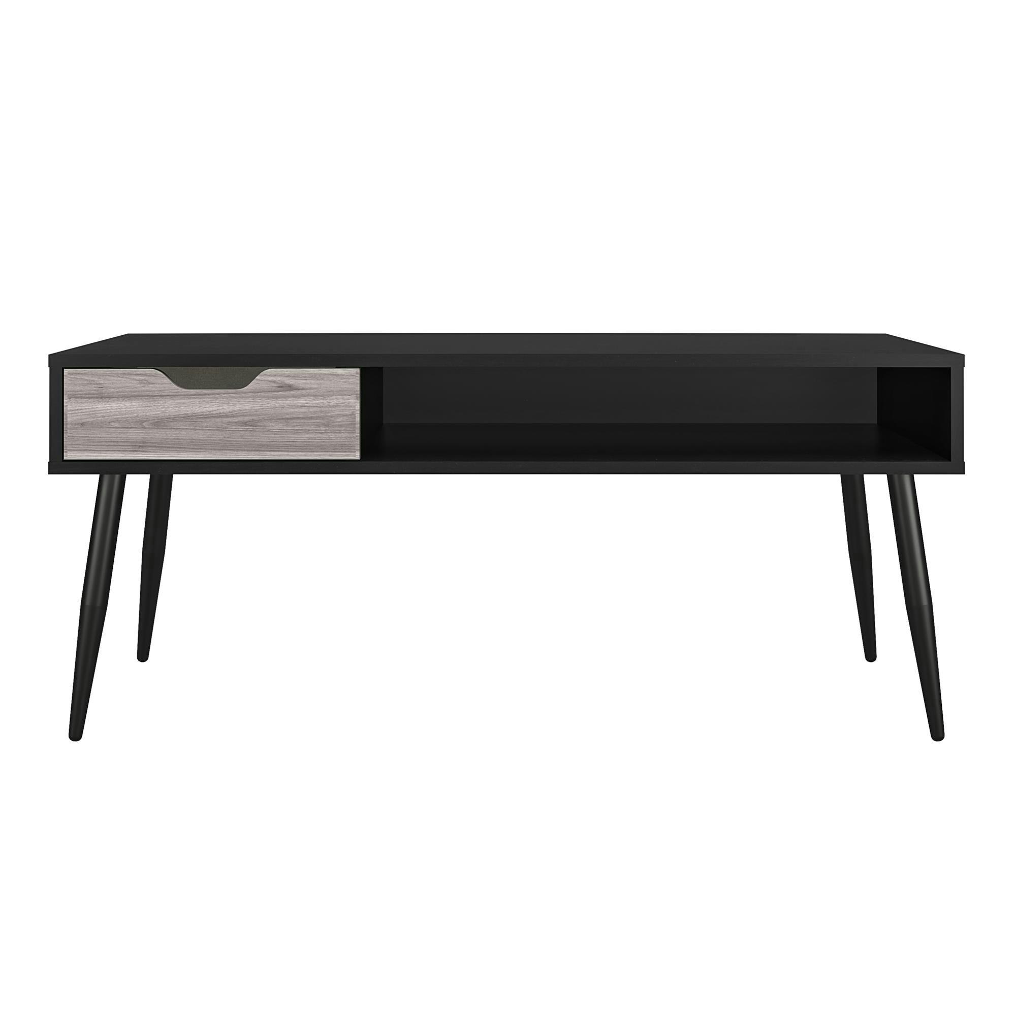 Dorel Home Black Copley Coffee Table In Oak