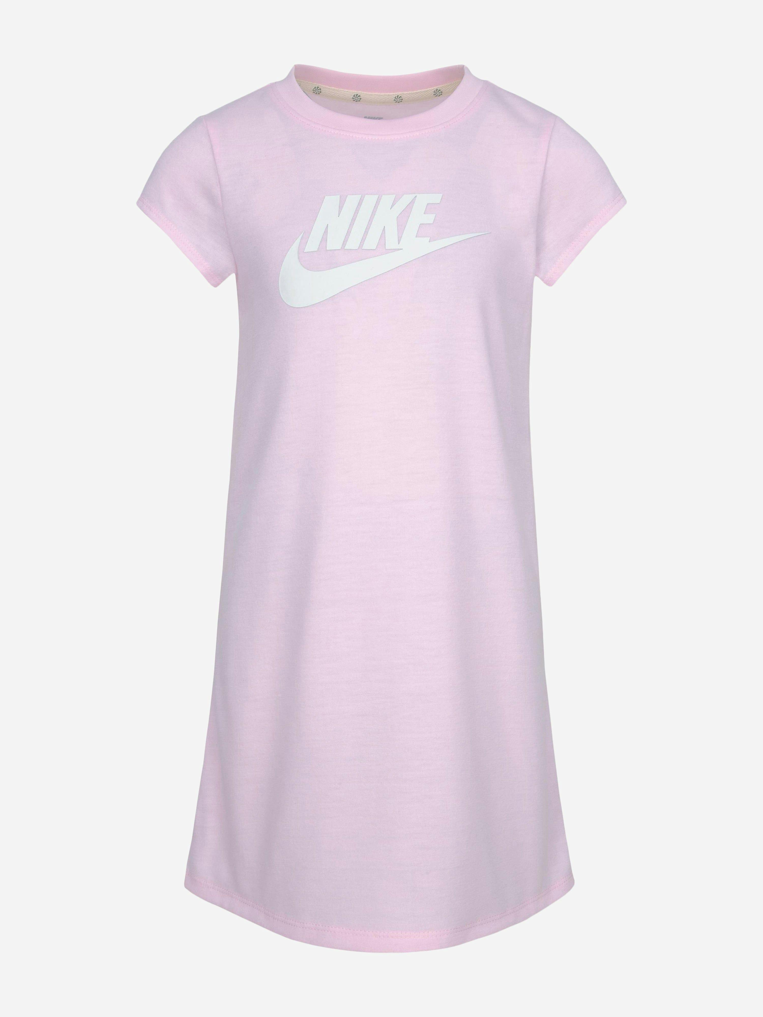 Nike Girls Pink Futura T-Shirt Dress In - 3 - 4 Yrs