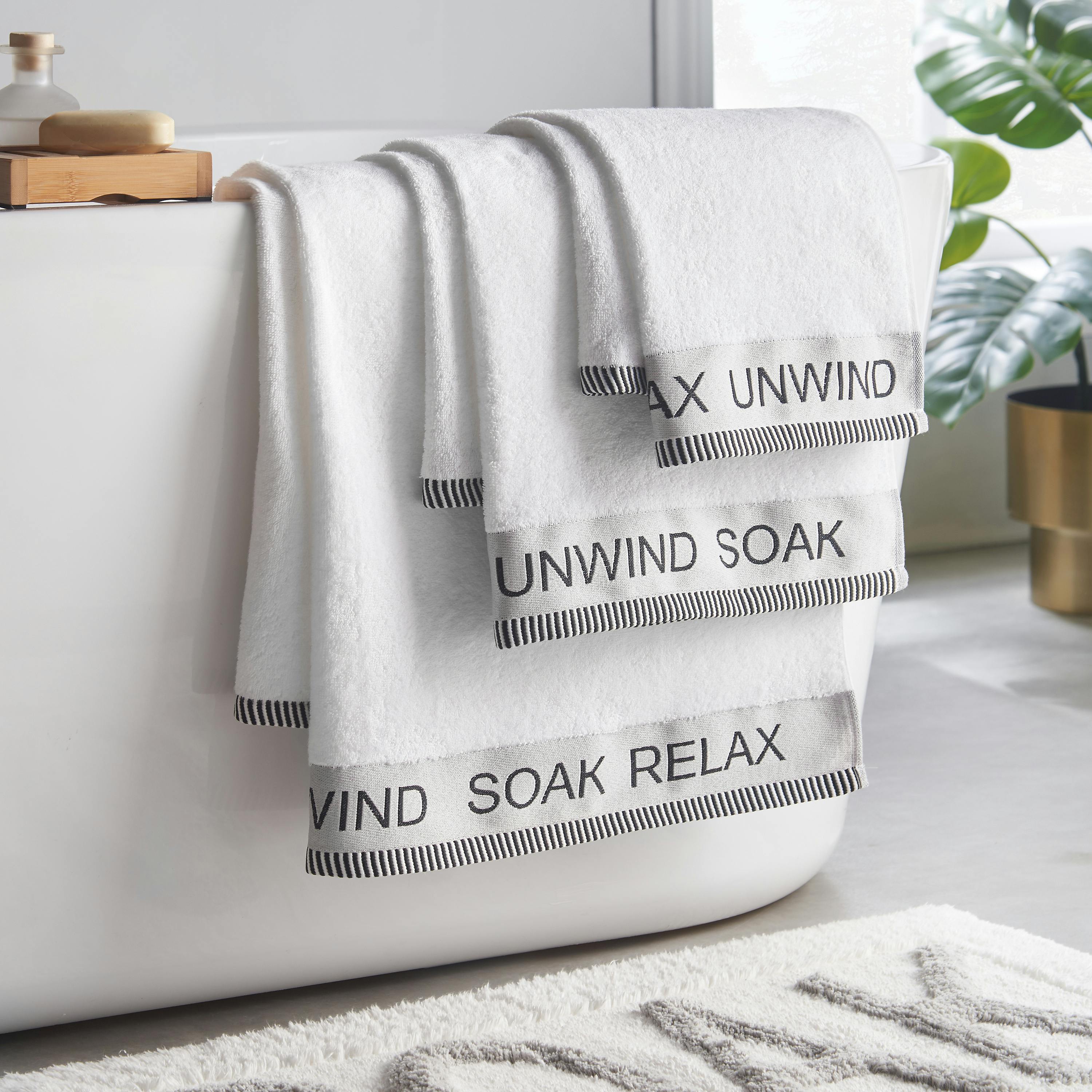 Rackhams White Relax And Unwind 4 Piece Towel Set - 4 Piece Towel Set