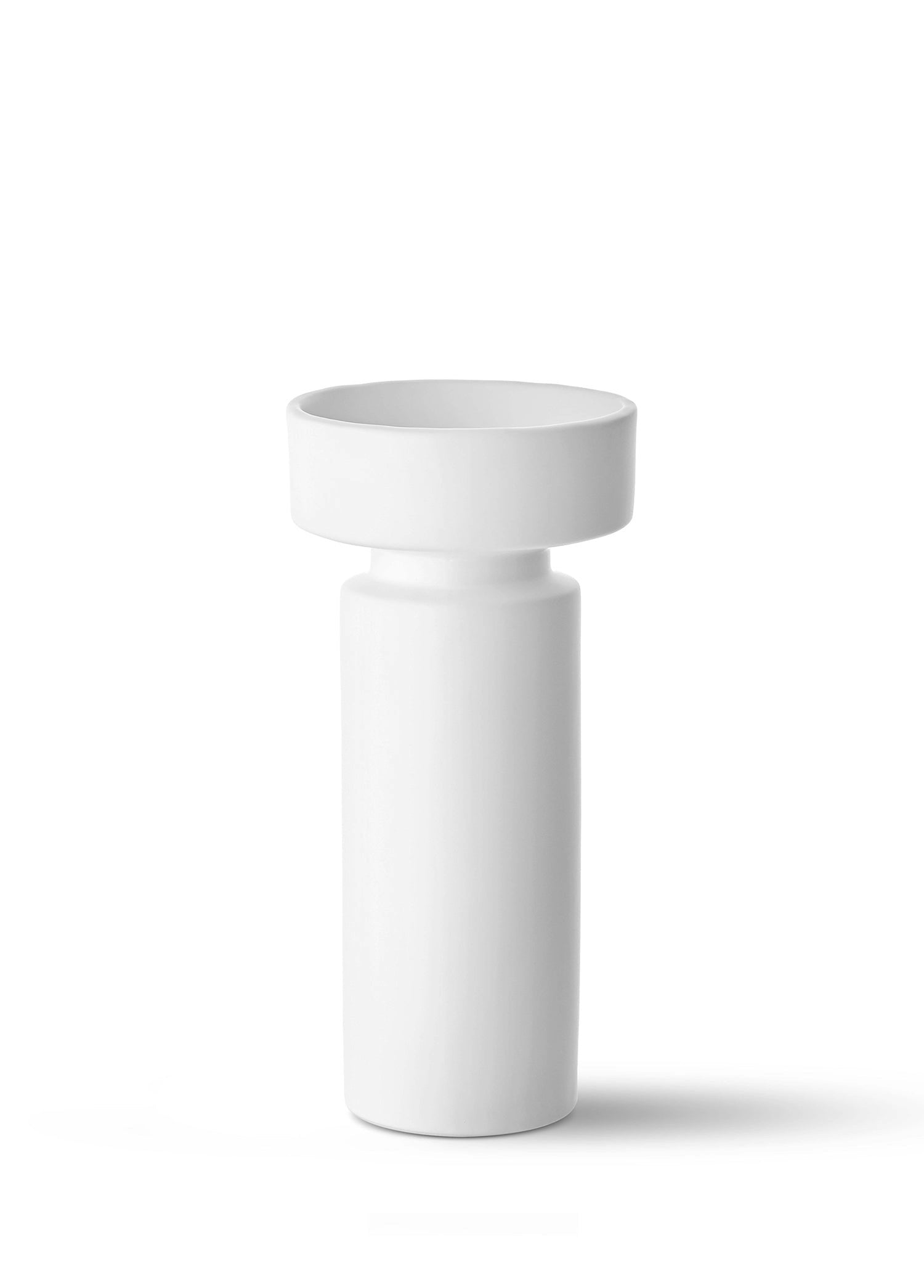 Rackhams White Pure Collection Decorative Candle Holder - 30 Cm (H) X 13 Cm (W) X 13 Cm (D)