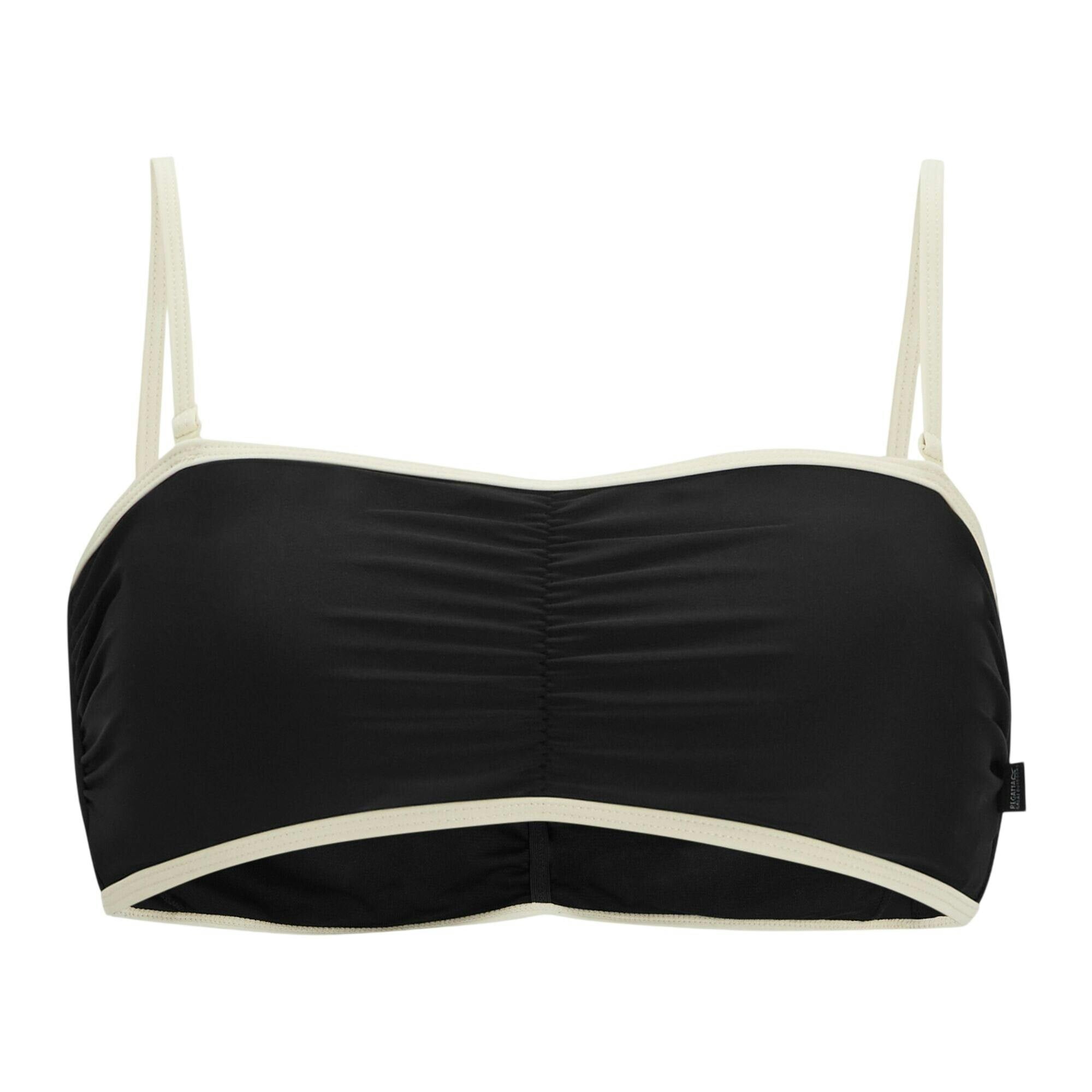Regatta Women's Kyra Bandeau Bikini Top in Black, Size 26 UK, Ruched Stretch Swimwear with Removable Padding and Adjustable Strap - Image 3