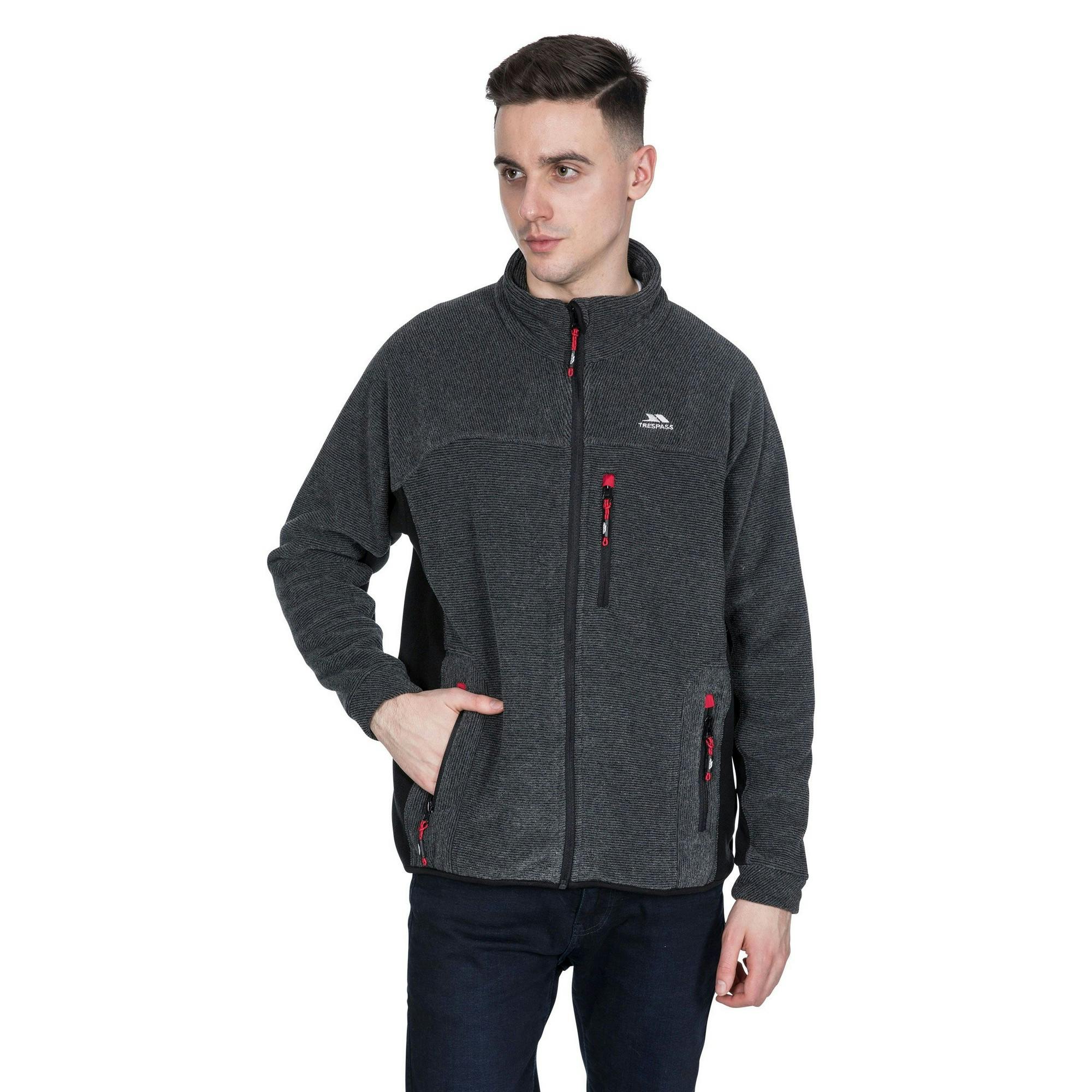 Trespass Men's Black Jynx Full Zip Fleece Jacket - Xs - 84% Polyester/16% Viscose