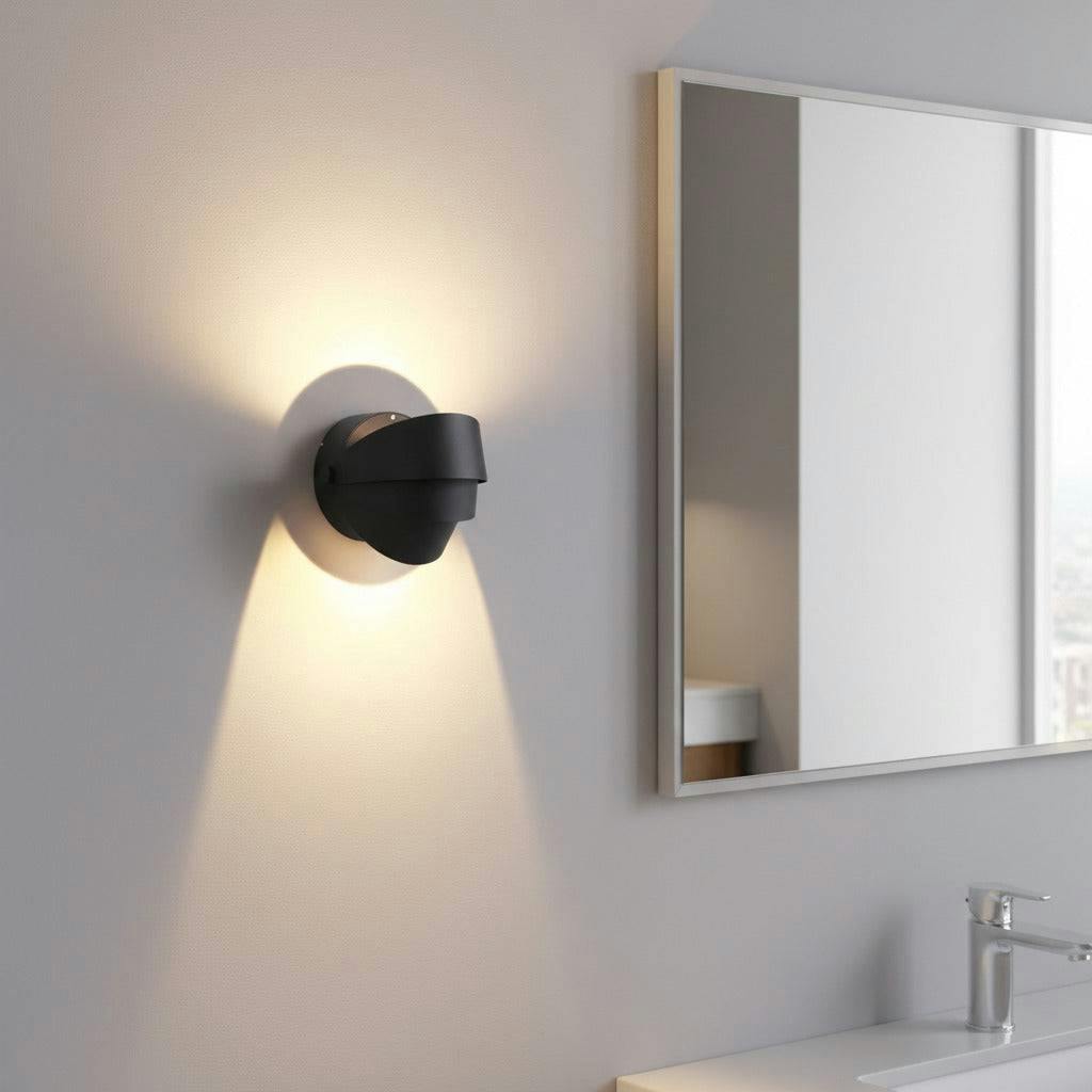 Rackhams Black/Light 6 Watt Shell Design Vanity Sconce