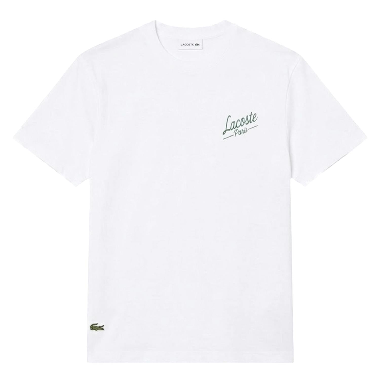 Lacoste Men's White Heritage Organic Cotton T-Shirt - Xxl - 100% Organic Cotton