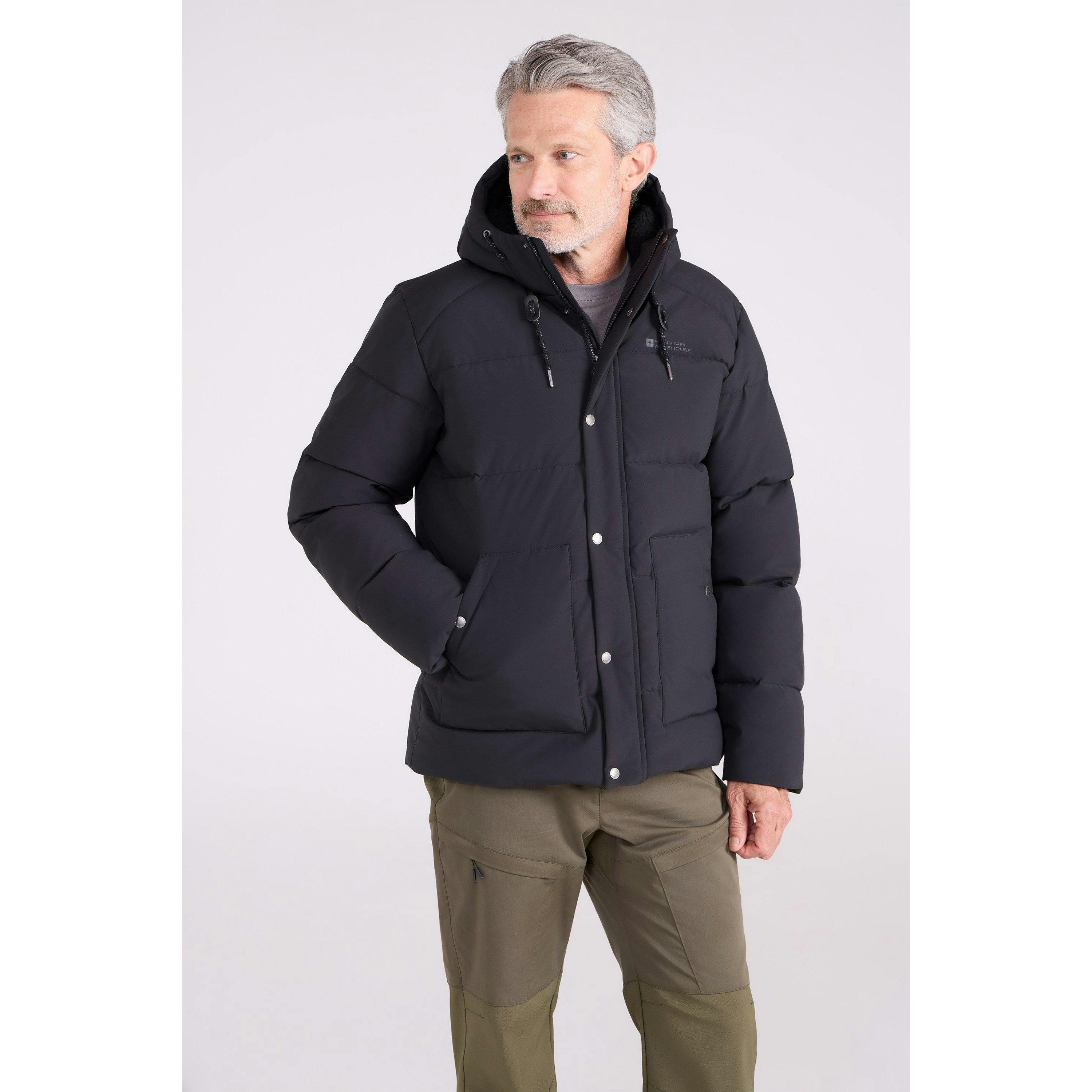 Mountain Warehouse Men's Black Manta Padded Jacket - Xs - 100% Polyester