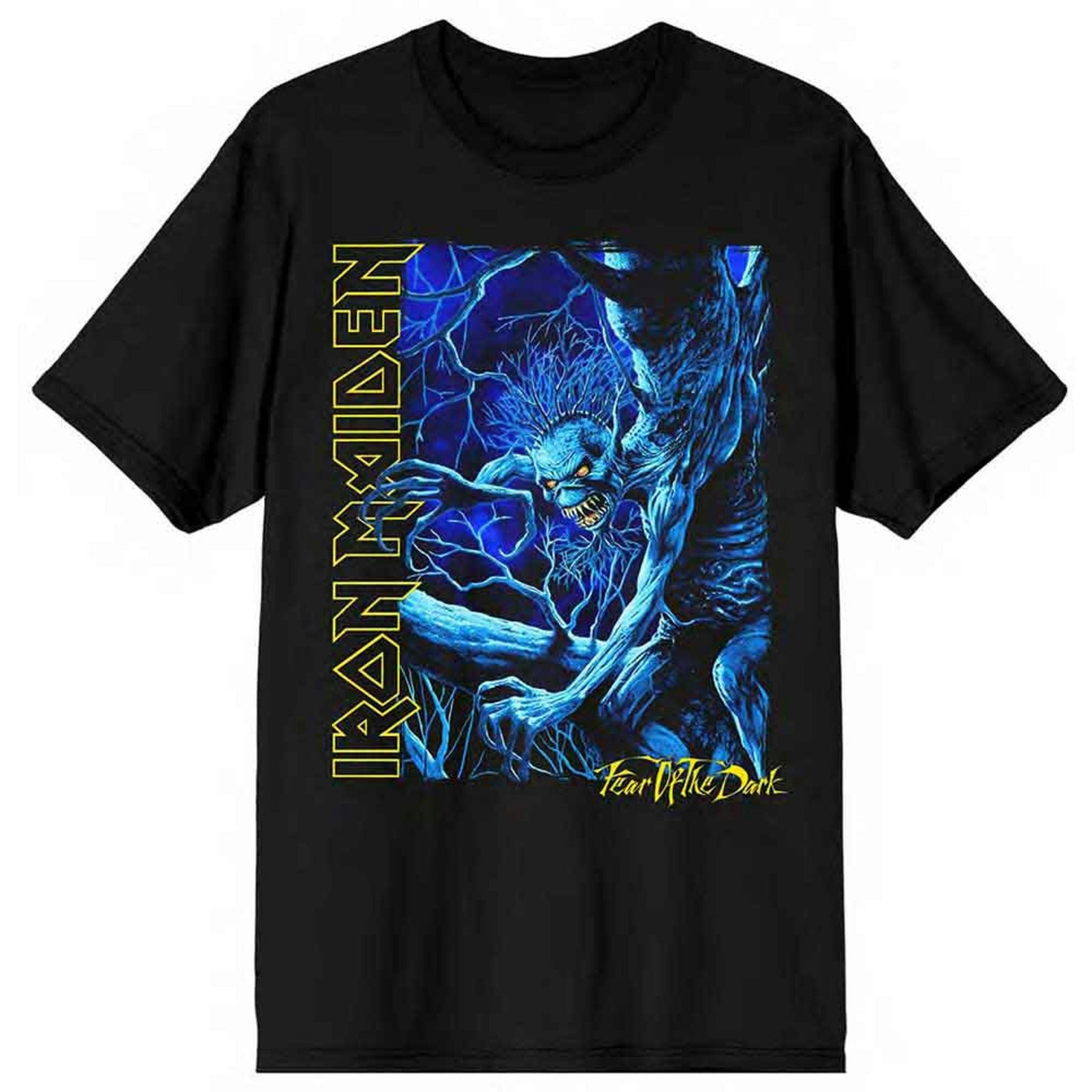 Paradiso Clothing Unisex Dark/Blue Iron Maiden Fear Of The Tone Eddie Vertical T Shirt - L
