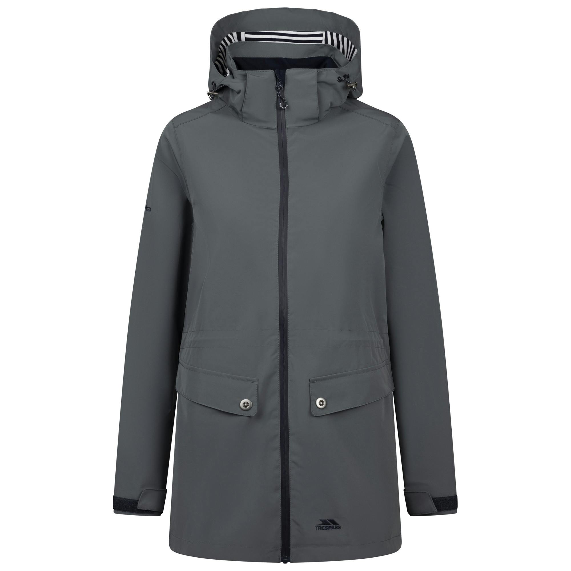 Trespass Women's / Tiverton Waterproof Jacket - Teal Mist - S - Teal Mist - 50% Cotton/45% Polyester/5% Elastane