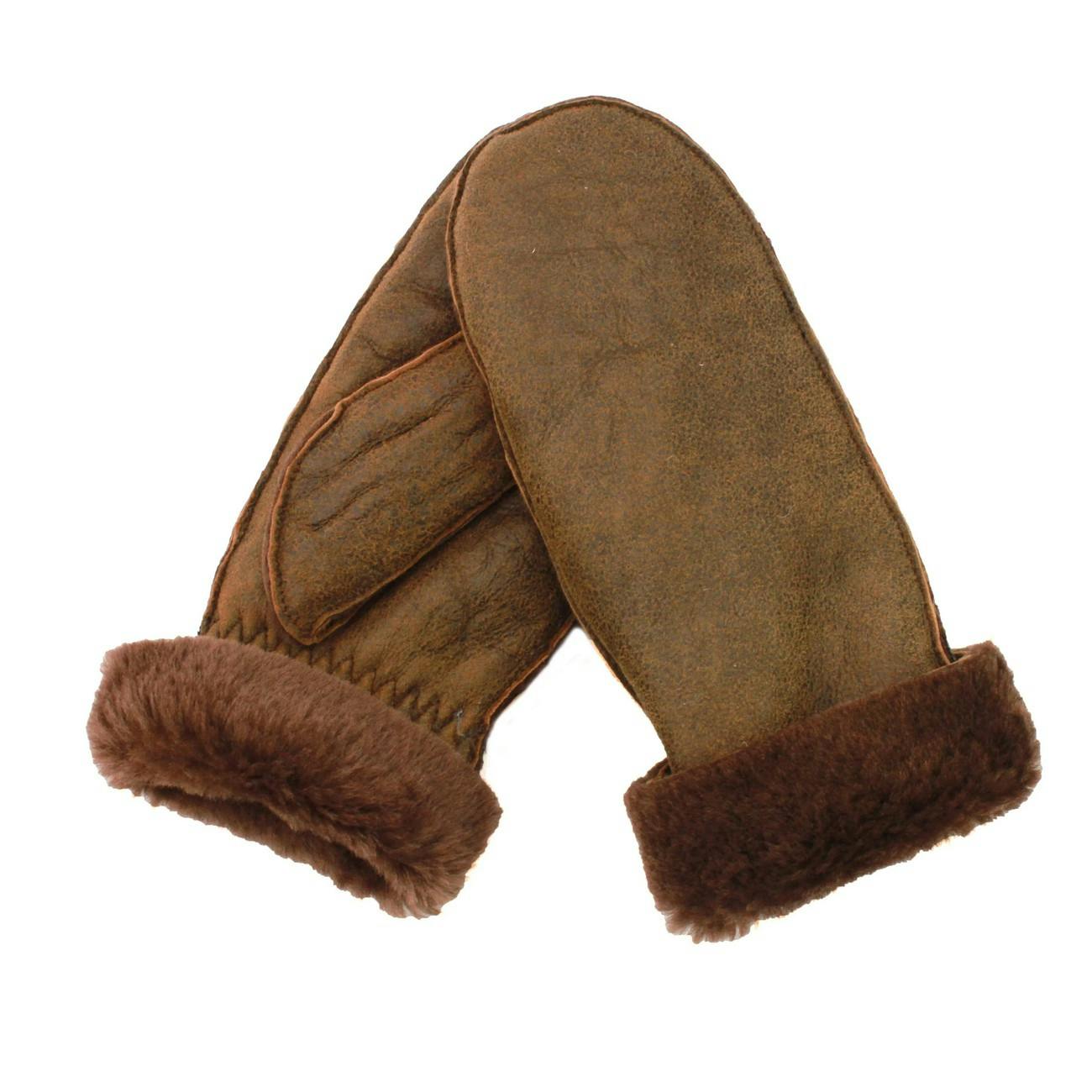 Eastern Counties Leather Women's Sheepskin Mittens - Russet - Russet - One Size