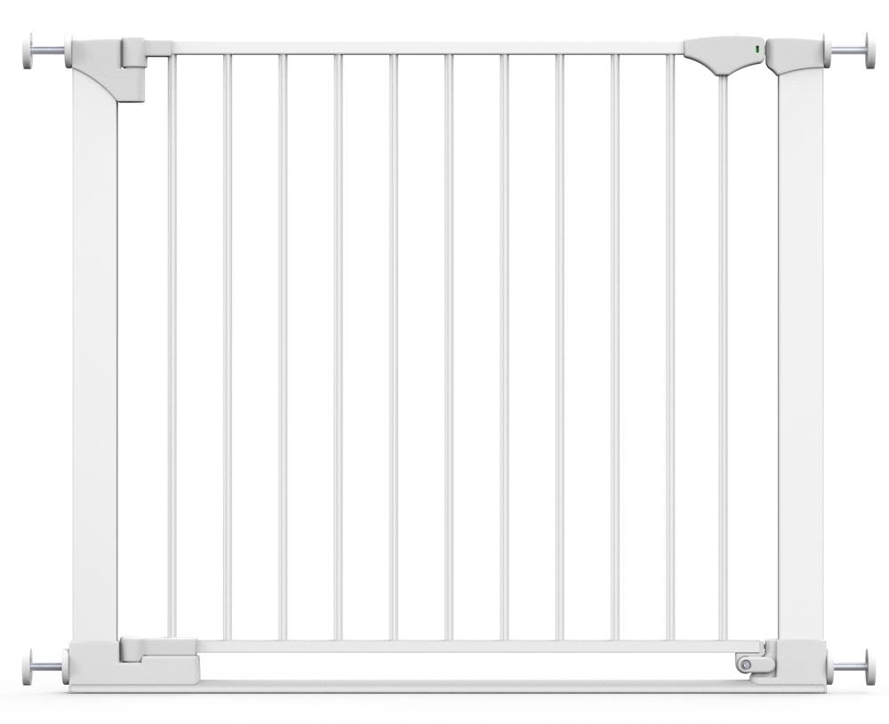 Safetots White Safestep Gate, 89Cm - 96Cm, Extra Low Walkthough, 74Cm Extra Wide Doorway, One Piece Extra Wide Baby Gate - Metal - 89Cm -96Cm