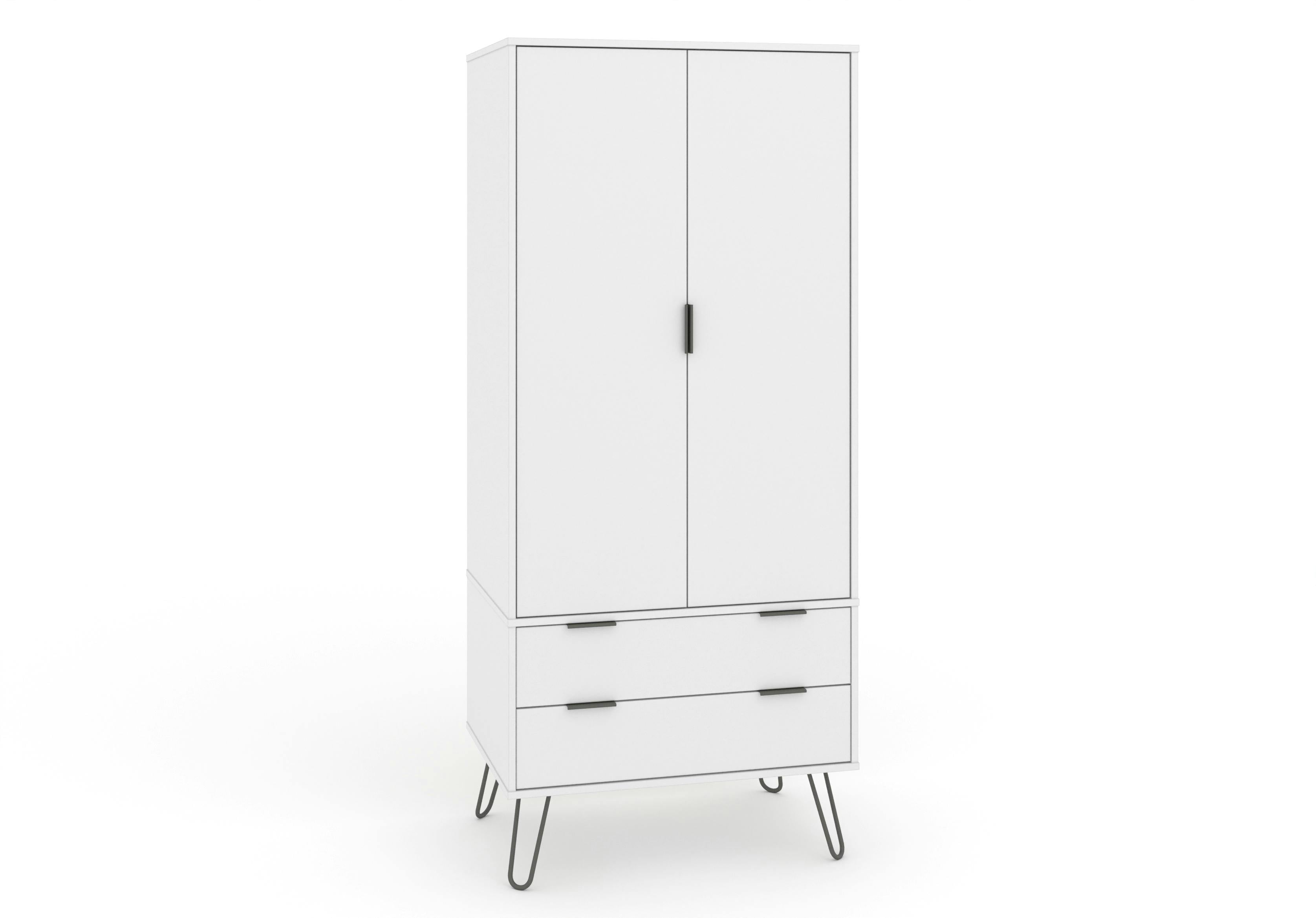 Core Products White Augusta 2 Door & 2 Drawer Wardrobe