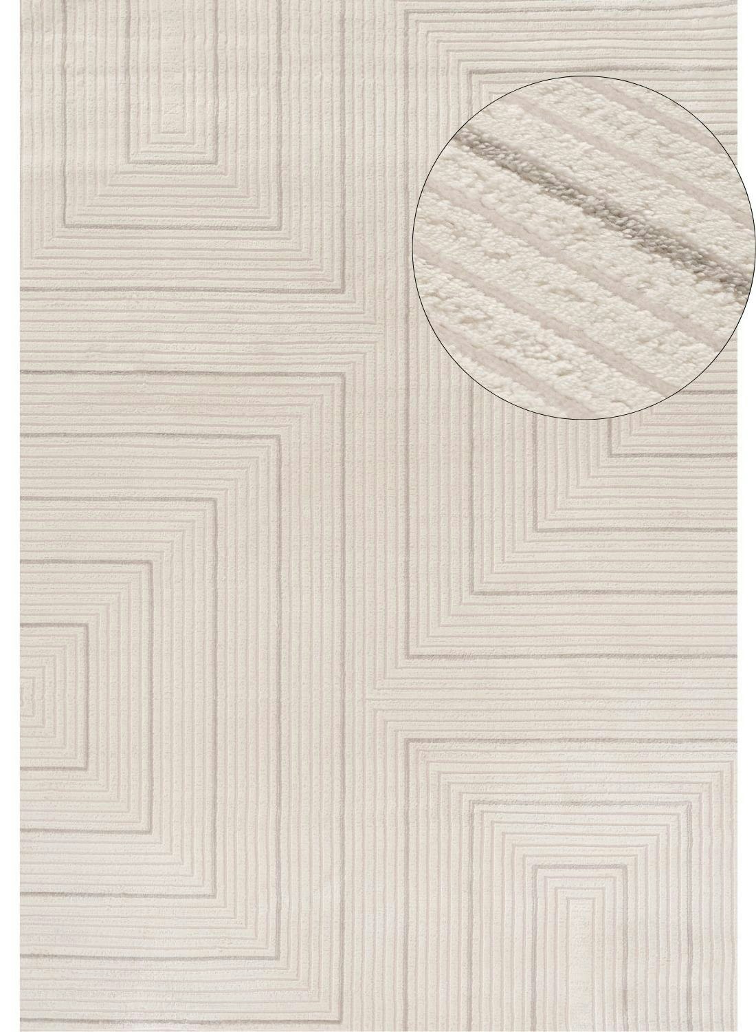 The Rugs Cream/Grey Carmel - Geometric Rug | 6040 - 120X170 Cm