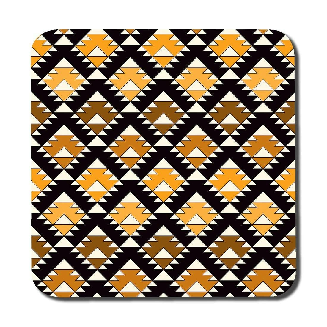 Benjamin Tate Design Repeated Triangles Geometric Background (Coaster)