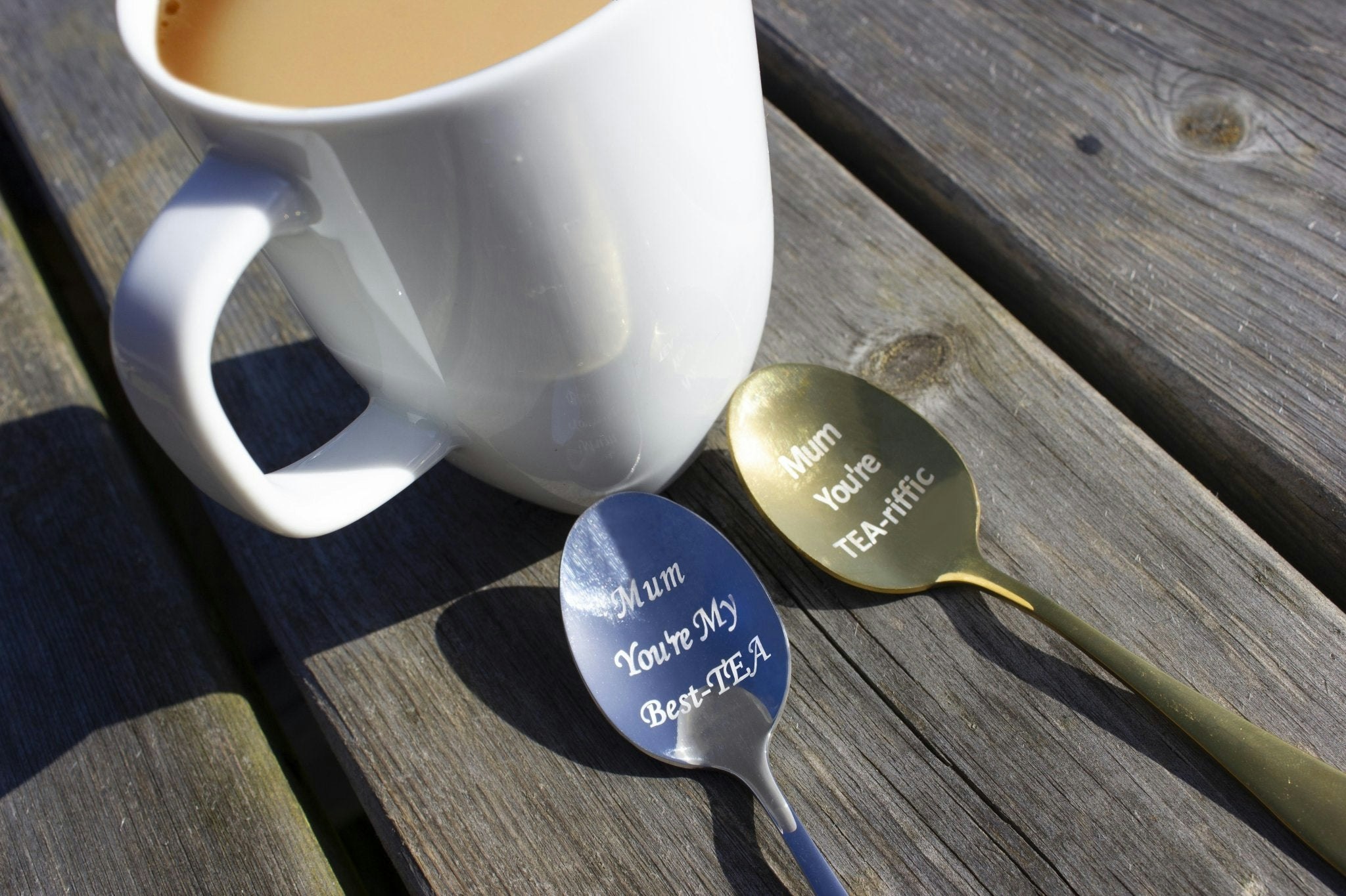 Mylee London Black Mother's Day Personalised Stainless Steel Teaspoon - No