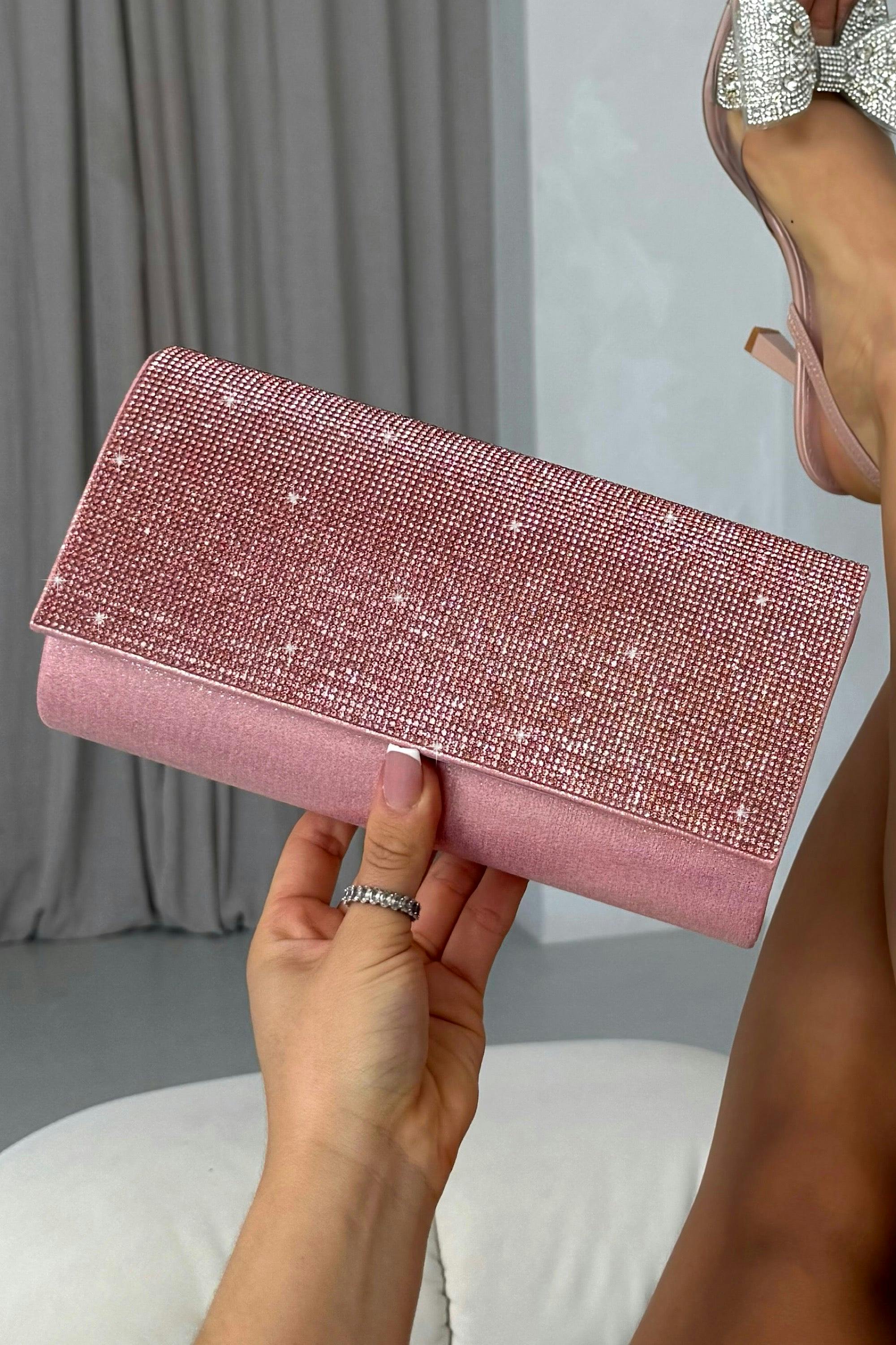 Love Lemonade Pink Crystal Sparkle Clutch Bag Baby