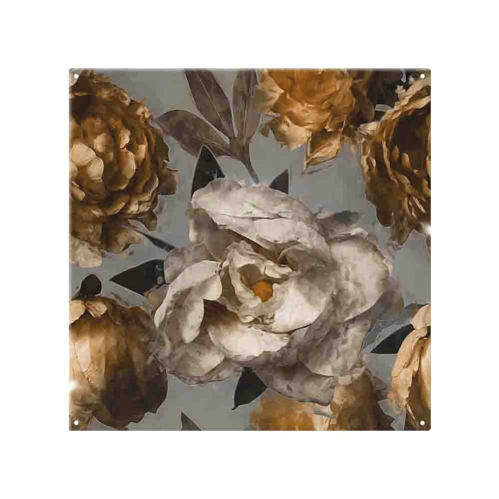 Rackhams Golden/White Flower Splash Back - Size 70 X 90Cm