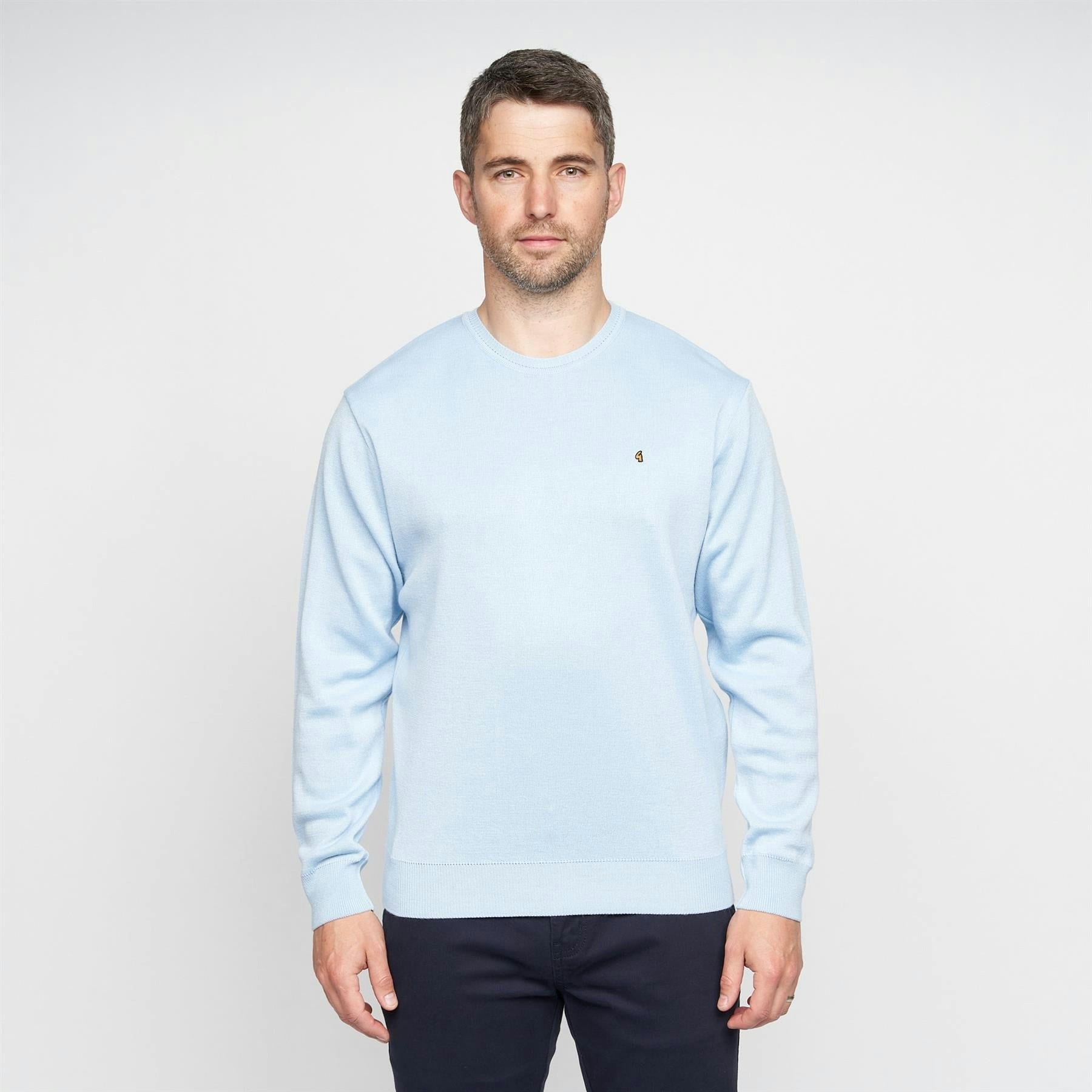 Gabicci Men's G00k04 Crew Neck Sweater Classic - Sky - 3XL