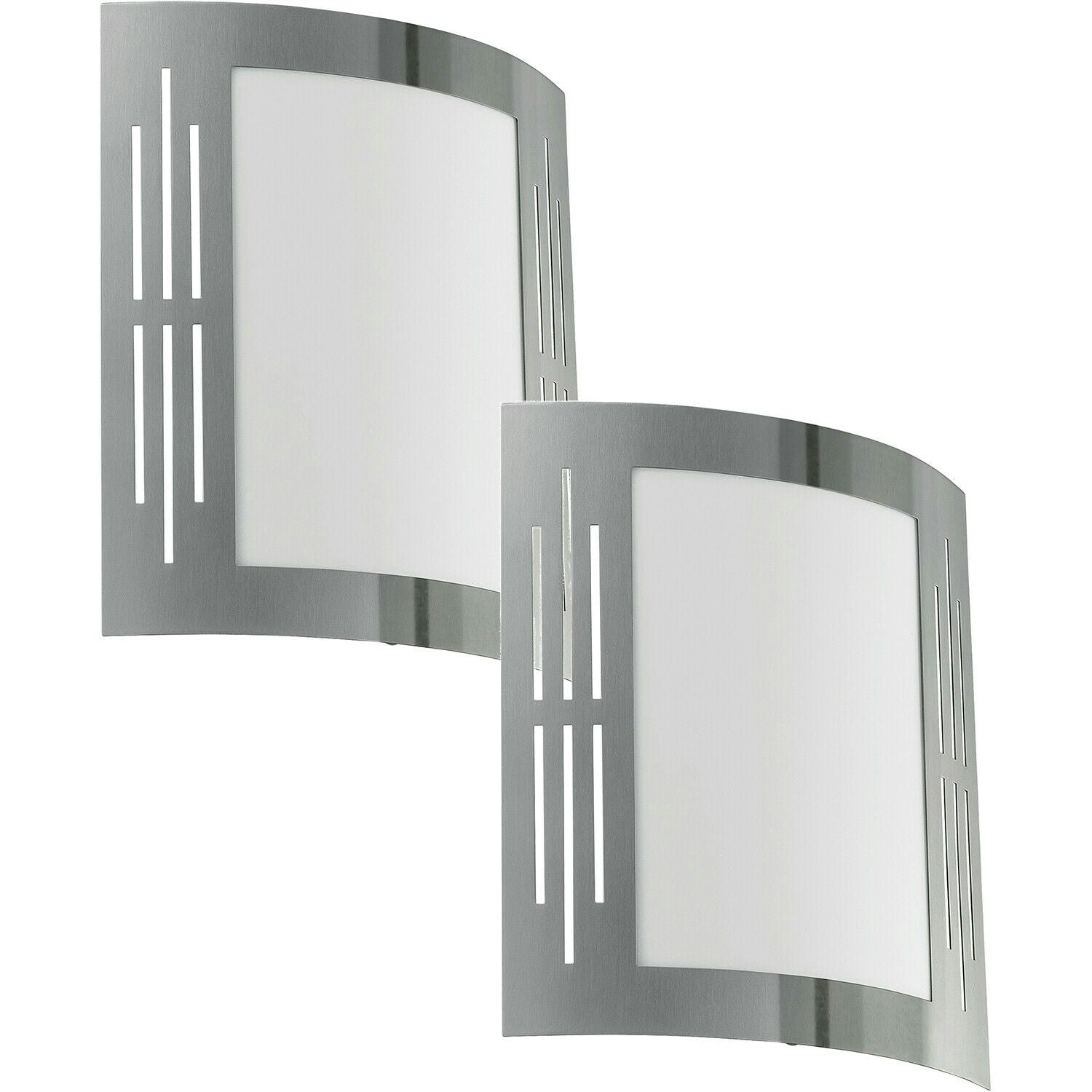 Rackhams Light Pack Ip44 Outdoor Wall Stainless Steel Square 1X 60W E27 Porch Lamp Size 2