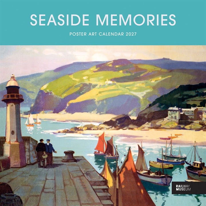 Rackhams National Railway Museum, Seaside Memories Poster Art Calendar 2027, Wall Calendars, Month To View, Travel, Gift