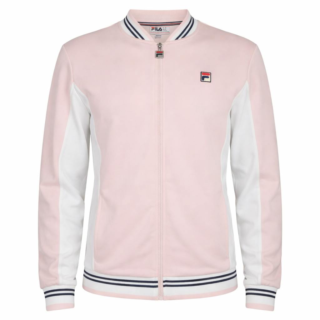 Fila Settanta Baseball Jacket, Pale Lilac/White/Navy - XL - Image 4