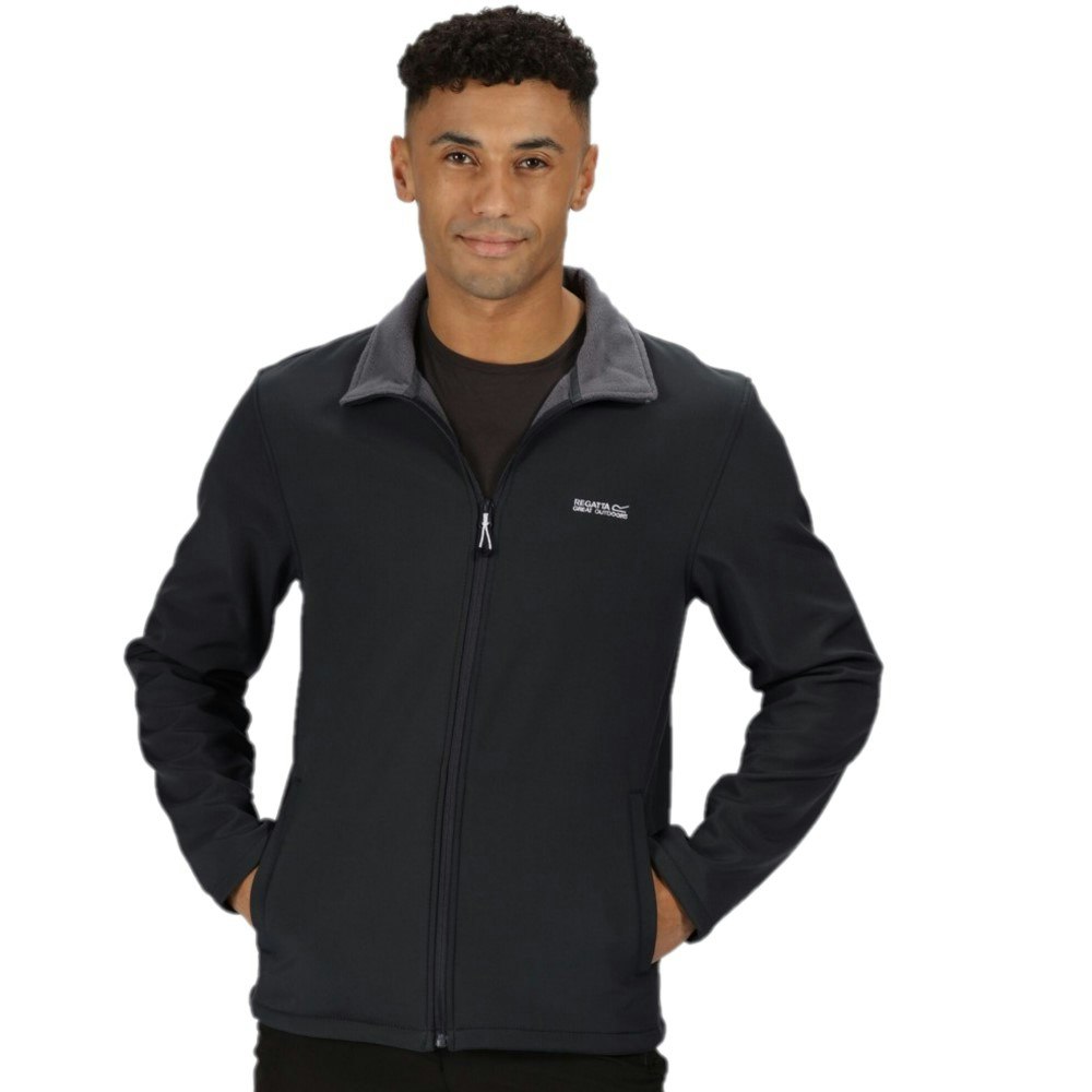 Regatta Men's Black Cera V Wind Resistant Soft Shell Jacket - Small