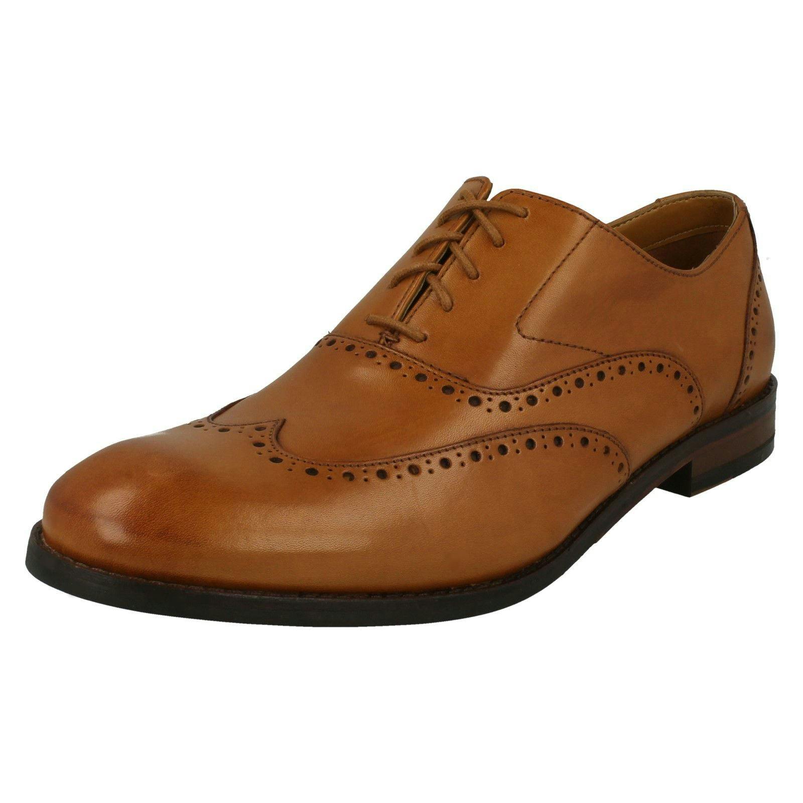 Clarks Men's Brogue Detailed Lace Up Shoes Edward Walk - Tan - Uk 8