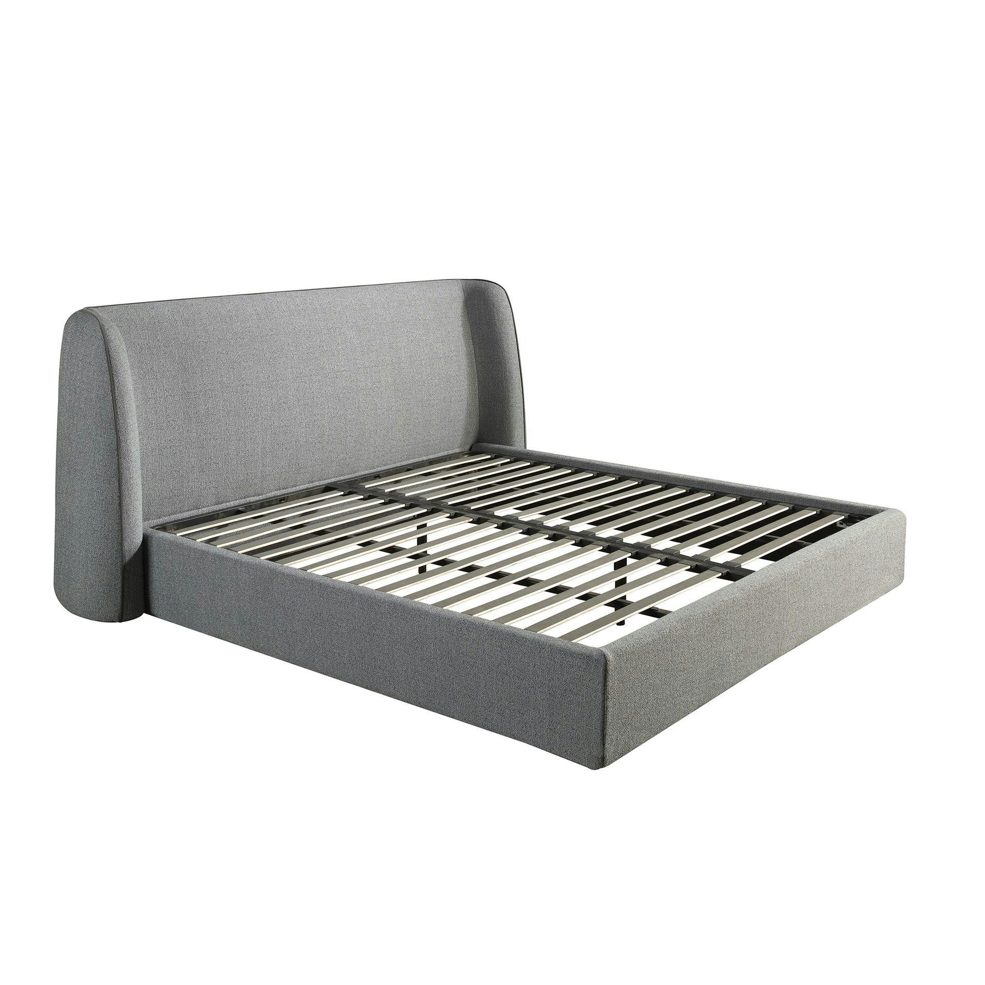 Rackhams Dark/Grey Bed In Fabric 7145