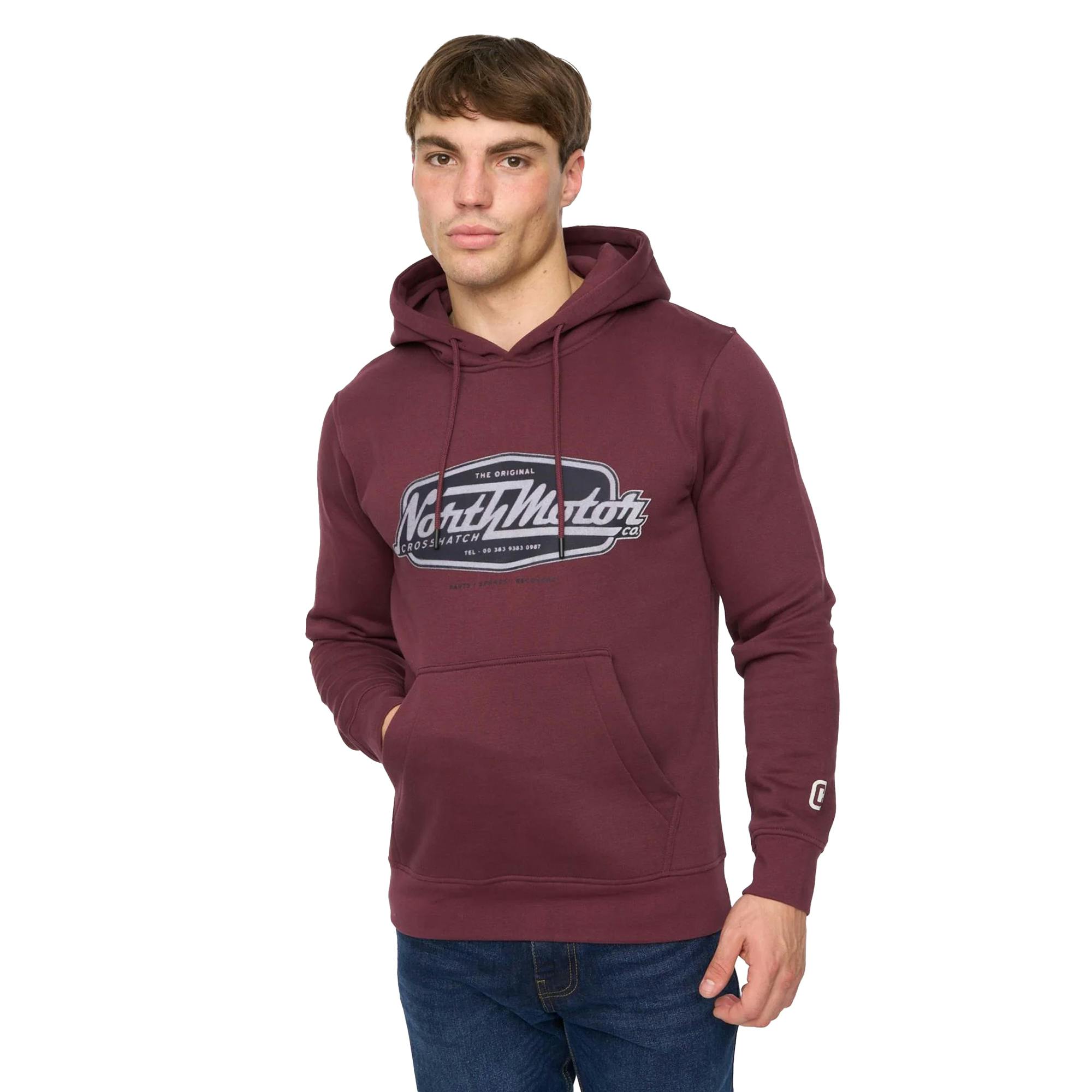 Crosshatch Men's Hellmere Hoodie - Rum Raisin - Rum Raisin - M - 60% Cotton/40% Polyester